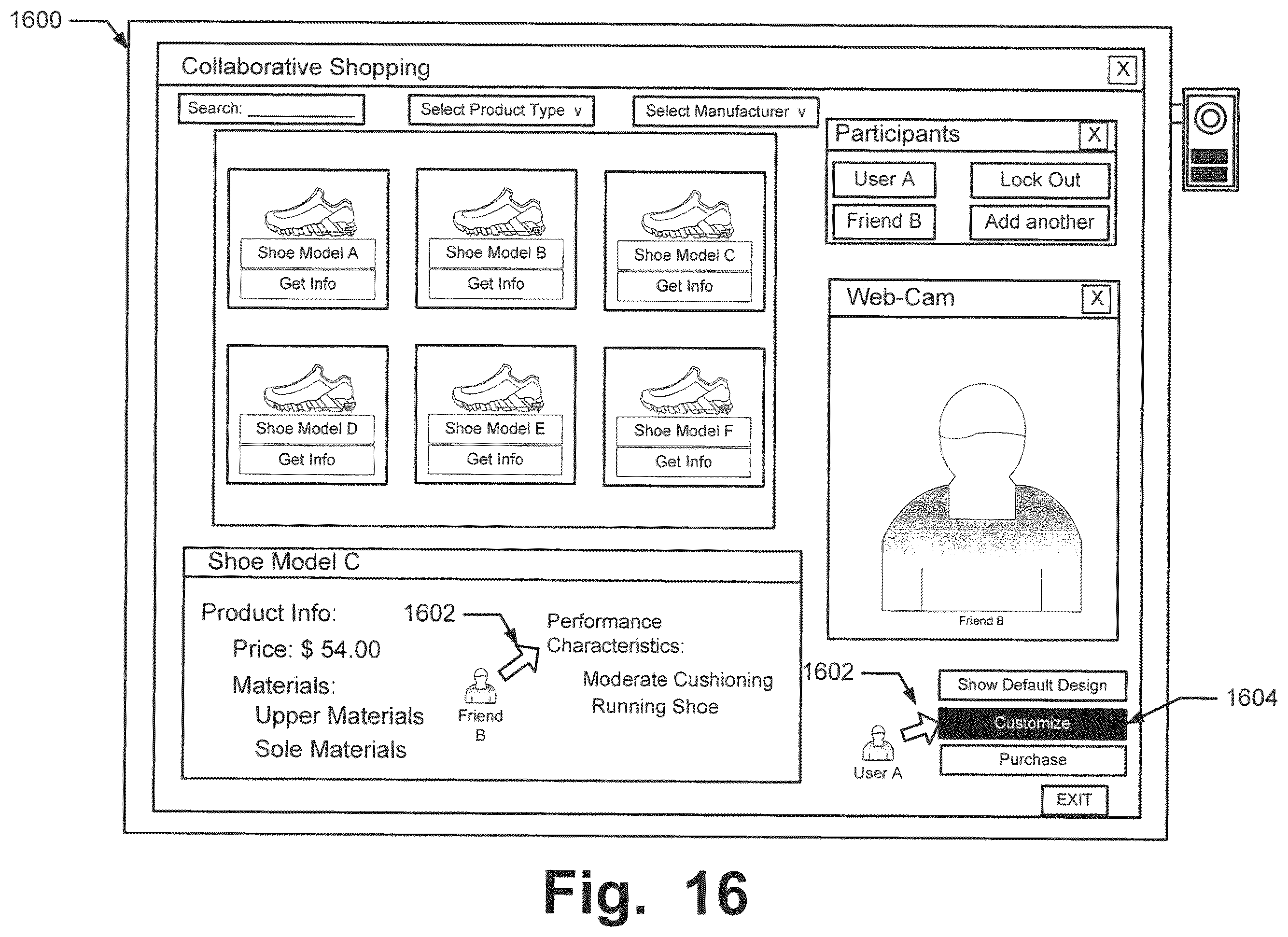 Patent US12112362 Figure 16 – Collaborative activities in on-line commerce