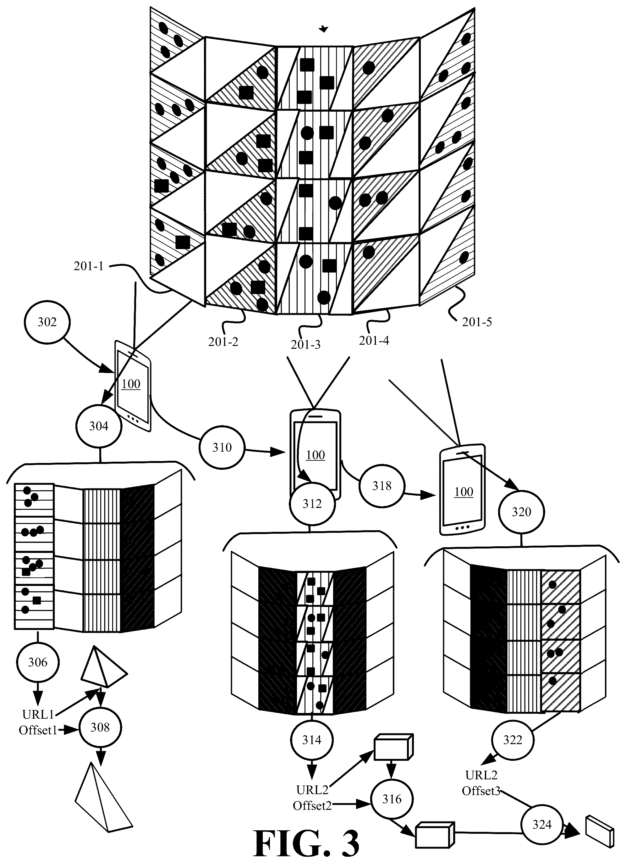 Patent US12112404 Figure 3 – Systems and methods for generating customized enhanced reality experiences based on multi-angle fiducial markers