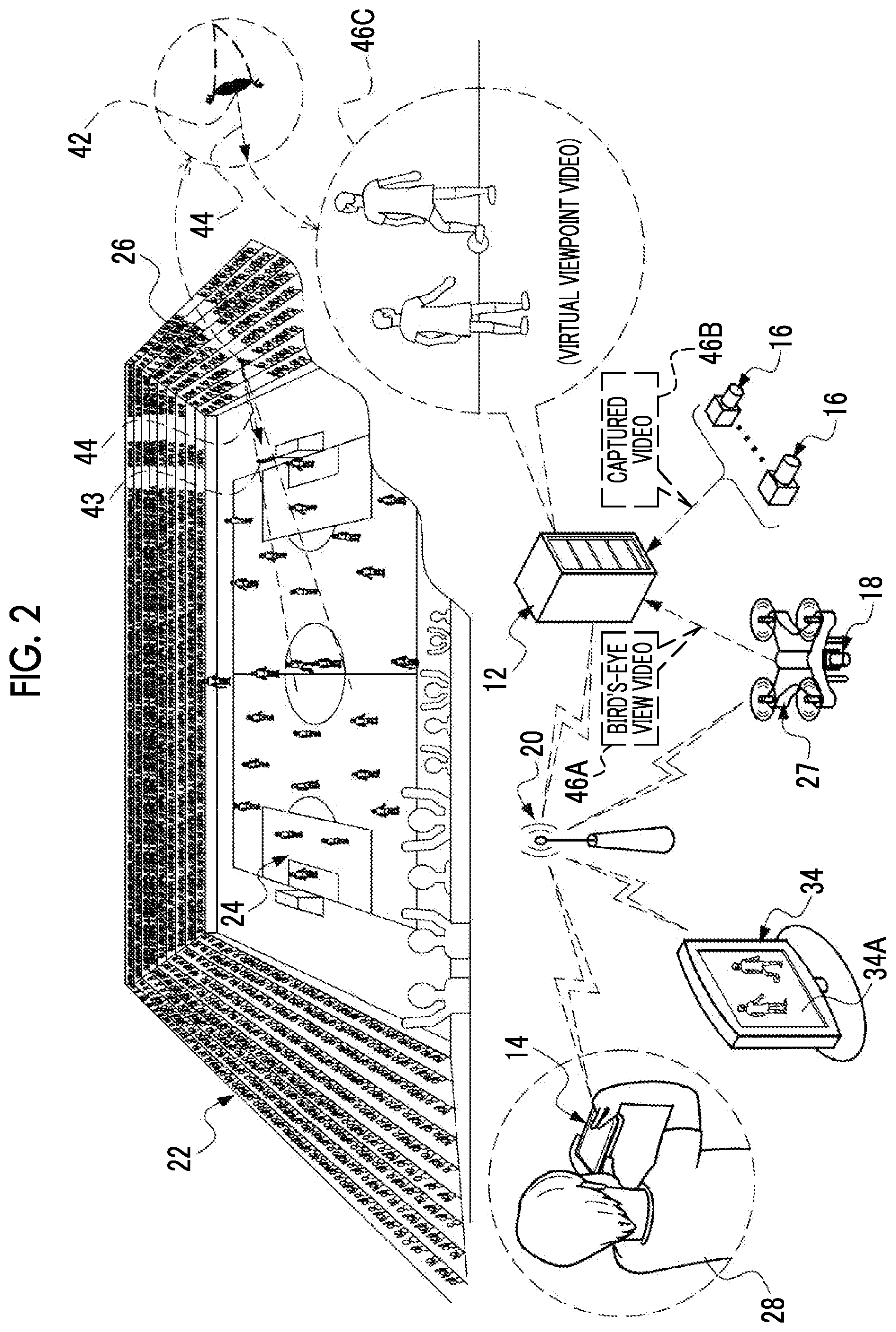 Patent US12112425 Figure 2 – Information processing apparatus, method of operating information processing apparatus, and program for generating virtual viewpoint image