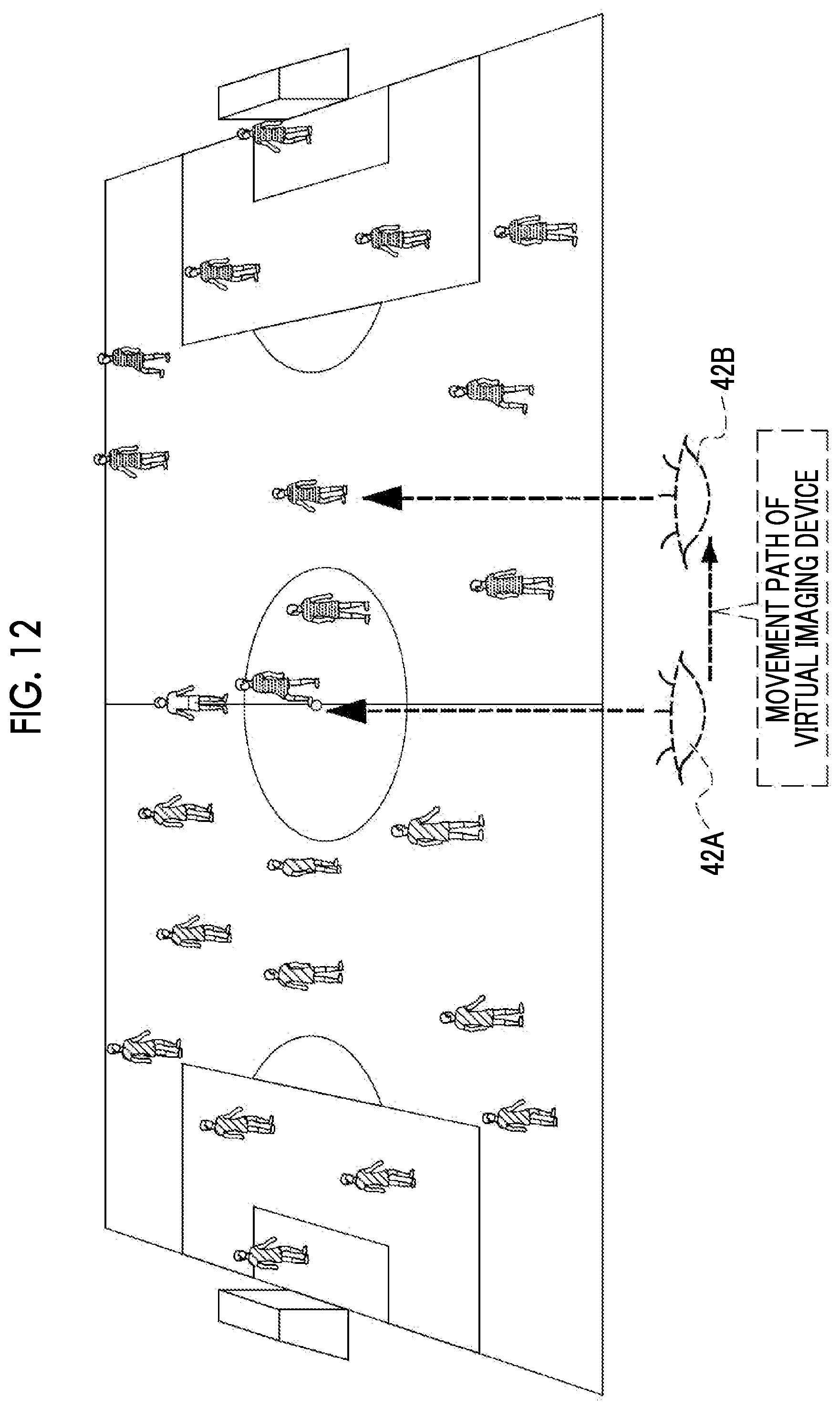Patent US12112425 Figure 12 – Information processing apparatus, method of operating information processing apparatus, and program for generating virtual viewpoint image