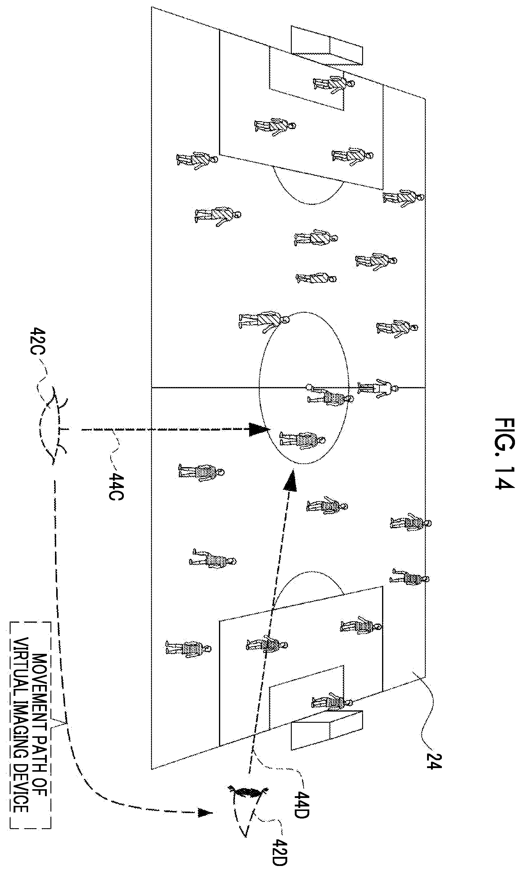 Patent US12112425 Figure 14 – Information processing apparatus, method of operating information processing apparatus, and program for generating virtual viewpoint image