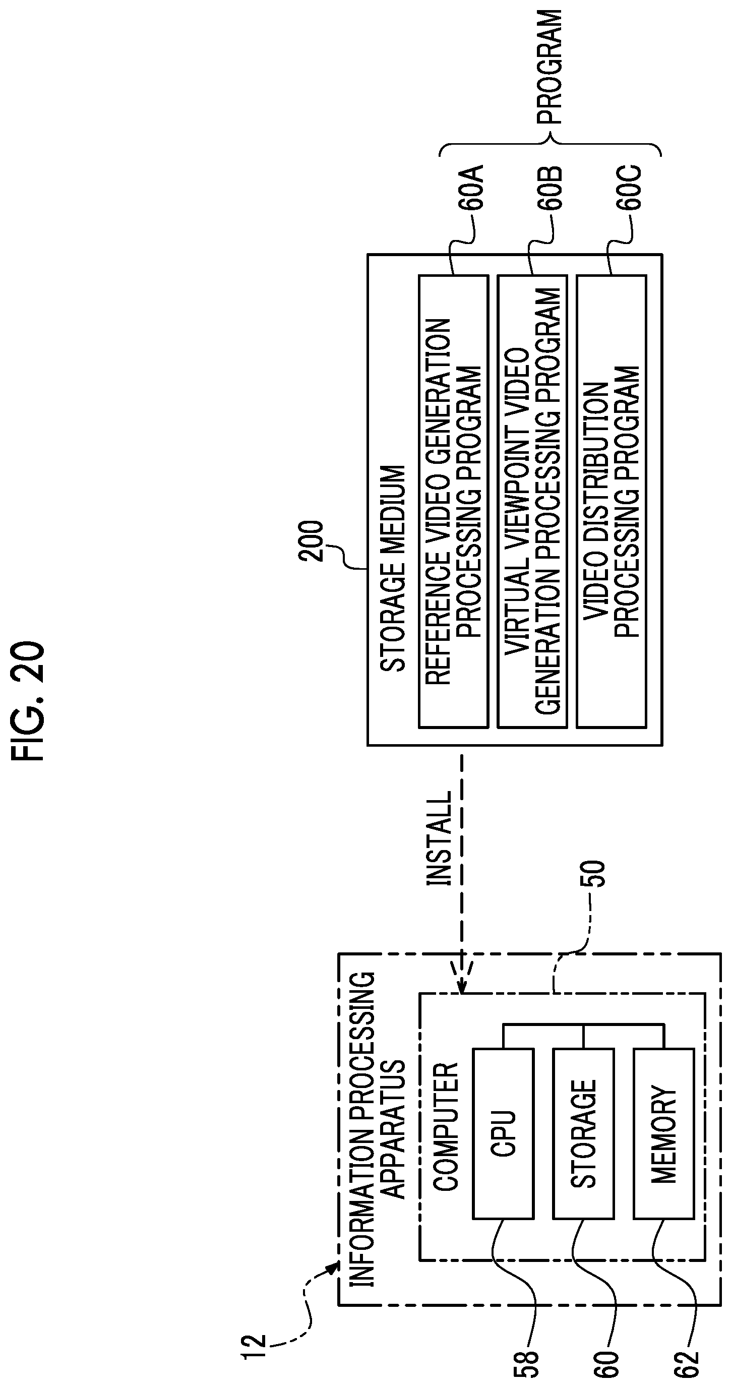 Patent US12112425 Figure 20 – Information processing apparatus, method of operating information processing apparatus, and program for generating virtual viewpoint image
