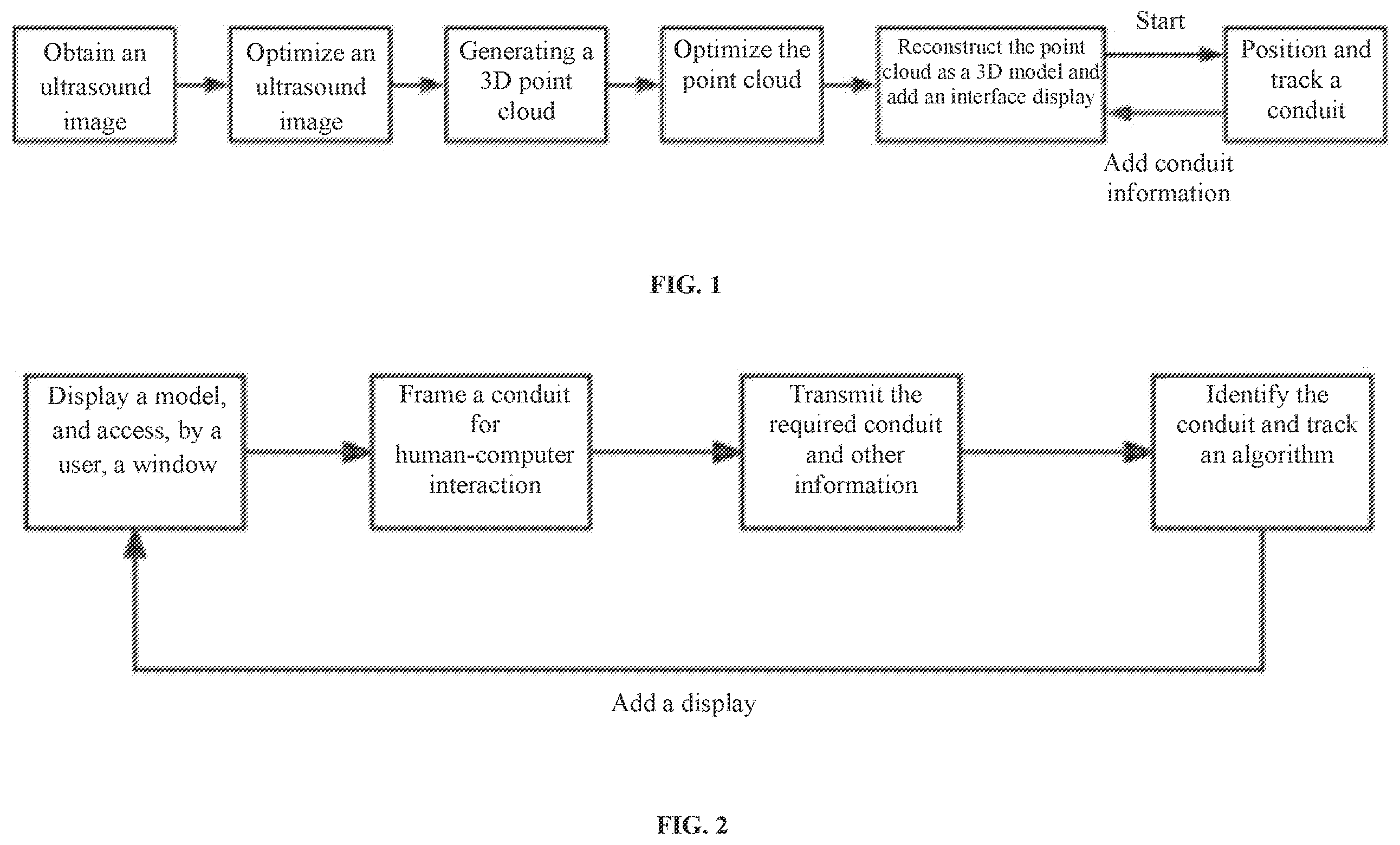 Patent US12112447 Figure 1 – Method for identifying, locating and tracking calibrating conduit within 3D ultrasound point cloud