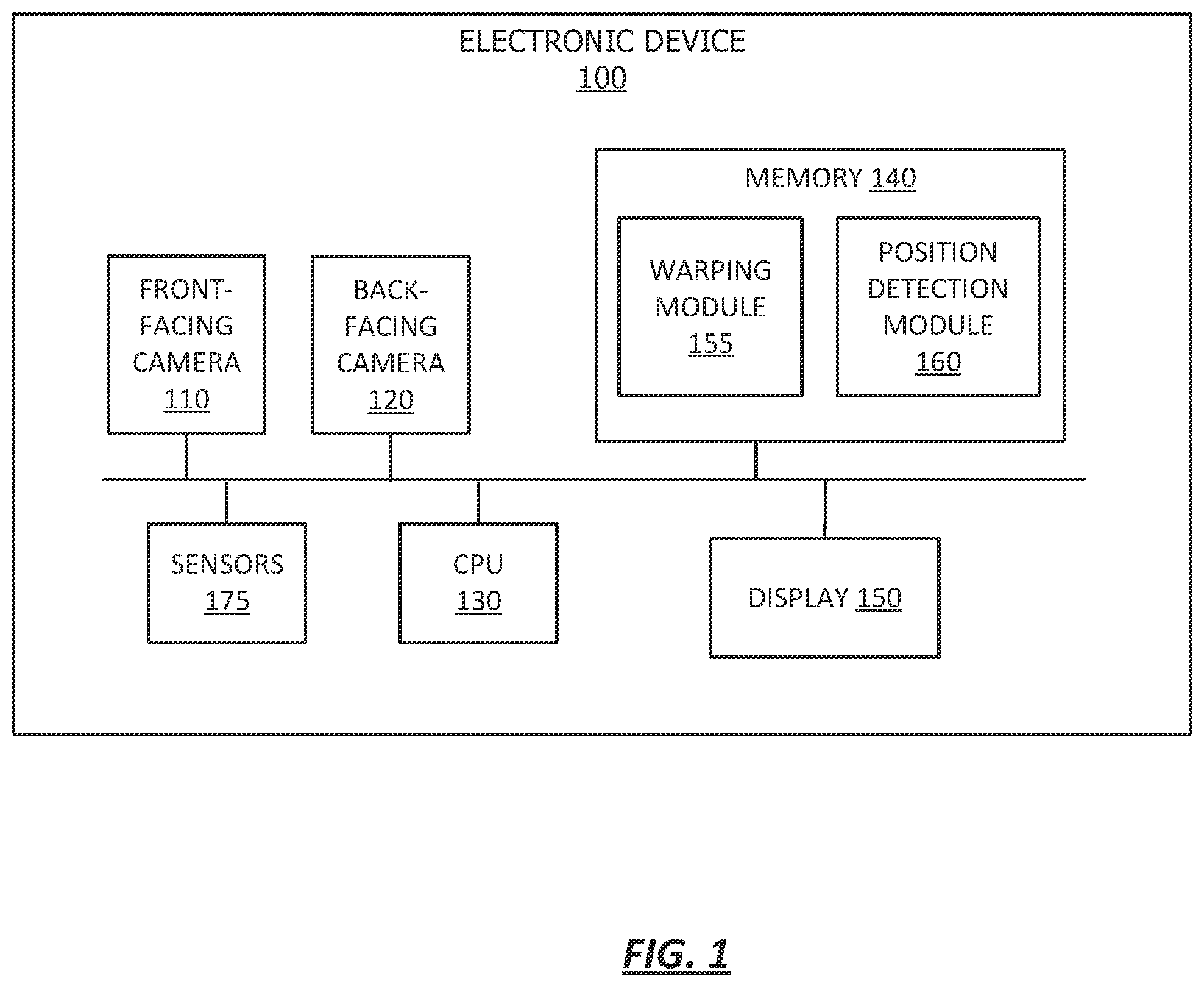 Patent US12112449 Figure 1 – Camera-based transparent display