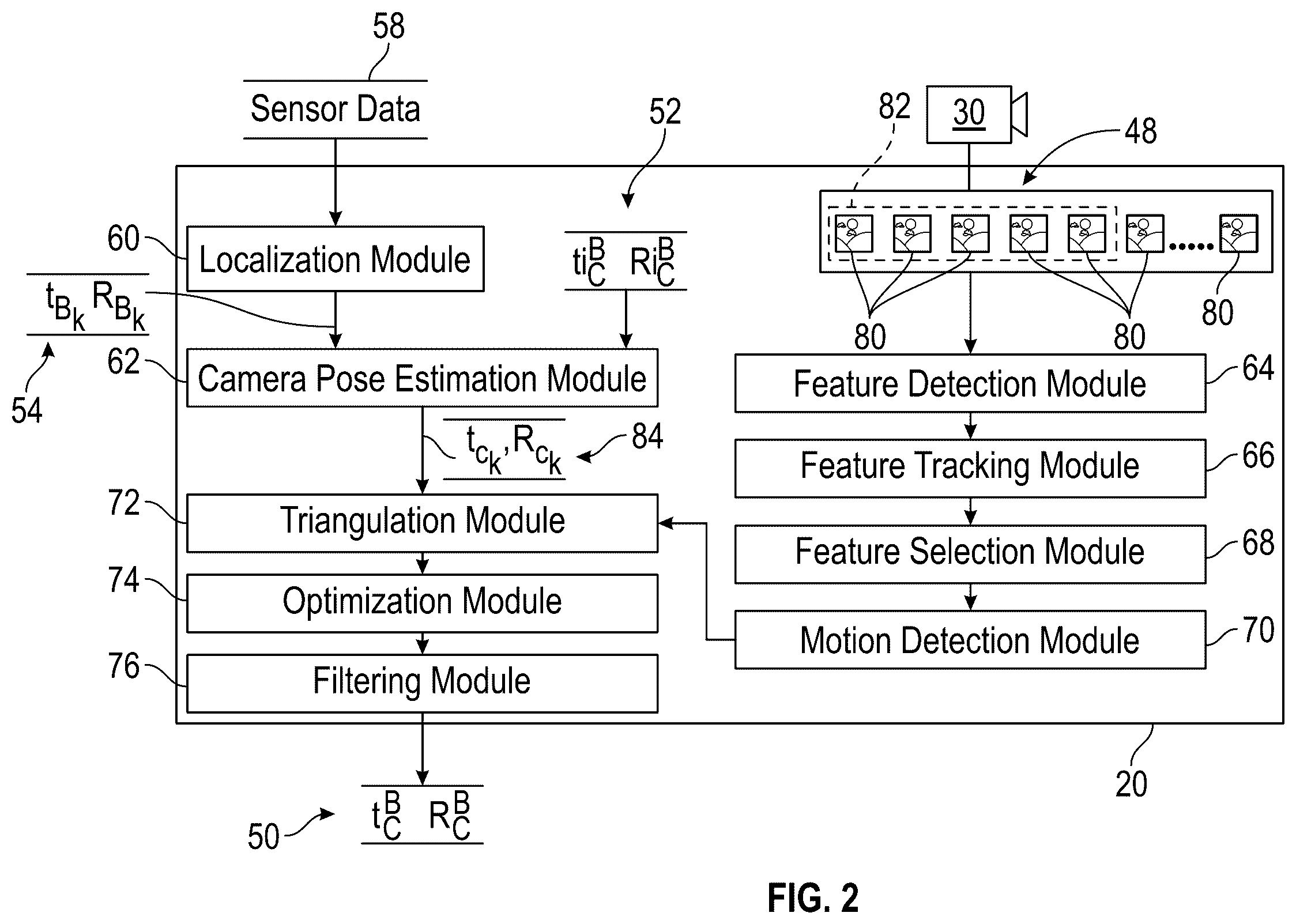 Patent US12112506 Figure 2 – System for calibrating extrinsic parameters for a camera in an autonomous vehicle