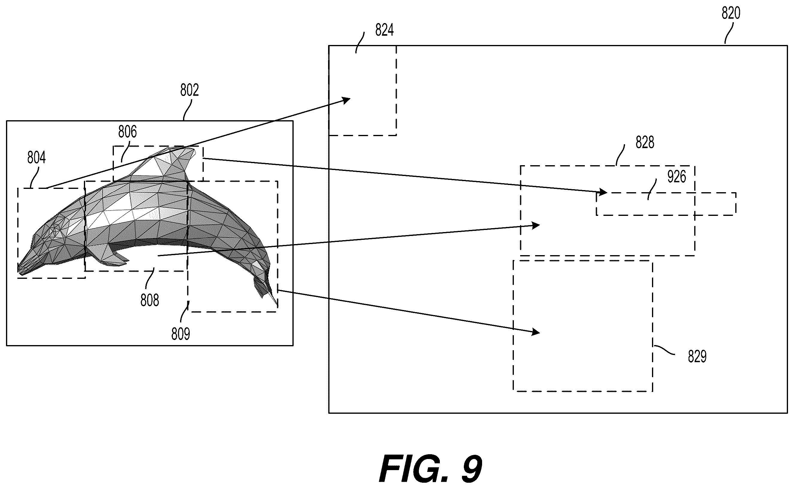 Patent US12112510 Figure 9 – Convolutional approach to fast and compact packing of 3D mesh into 2D maps