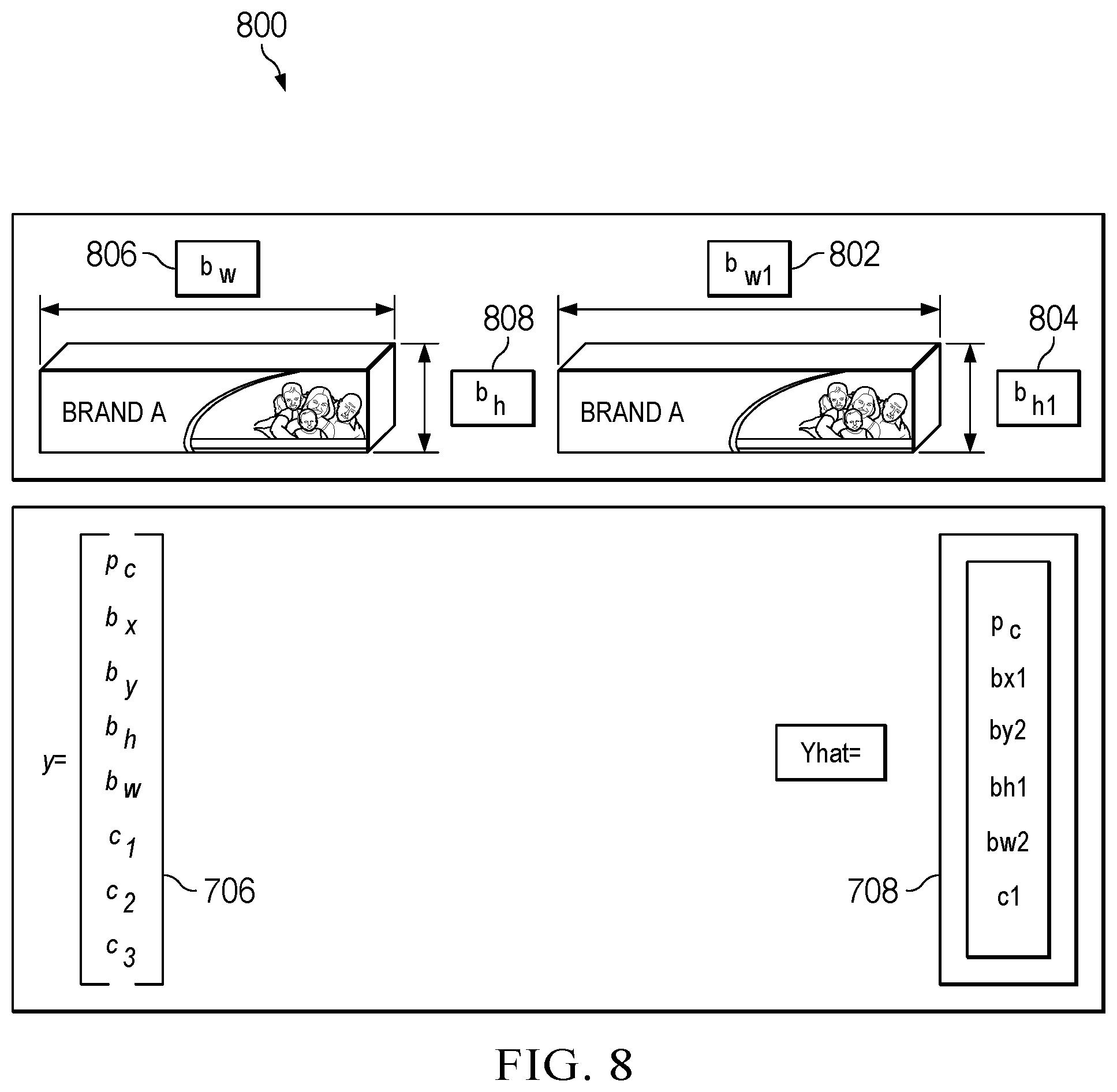 Patent US12112512 Figure 8 – Virtual planogram automation and modification with computer vision