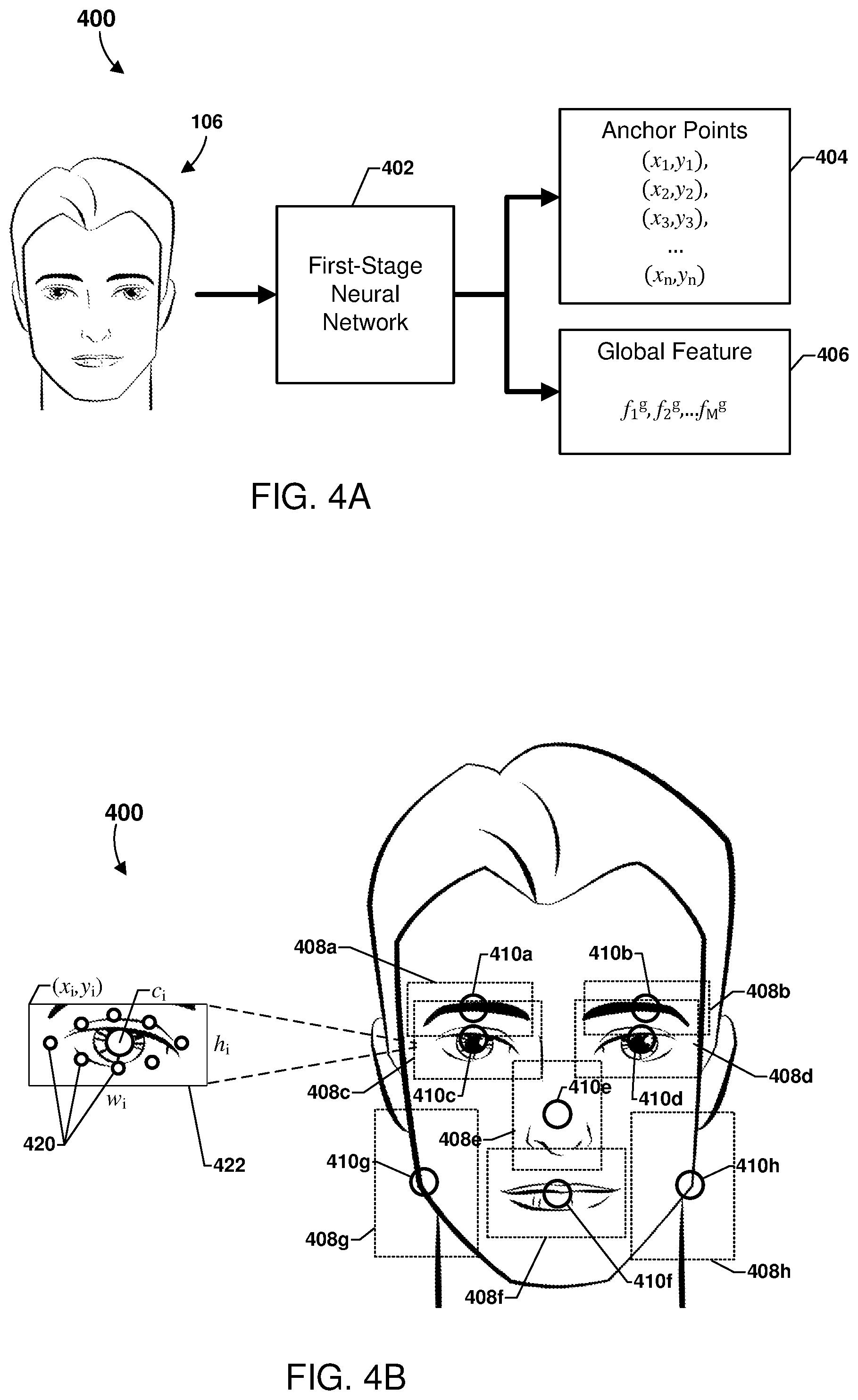 Patent US12112569 Figure 4 – Multi-stage neural network process for keypoint detection in an image