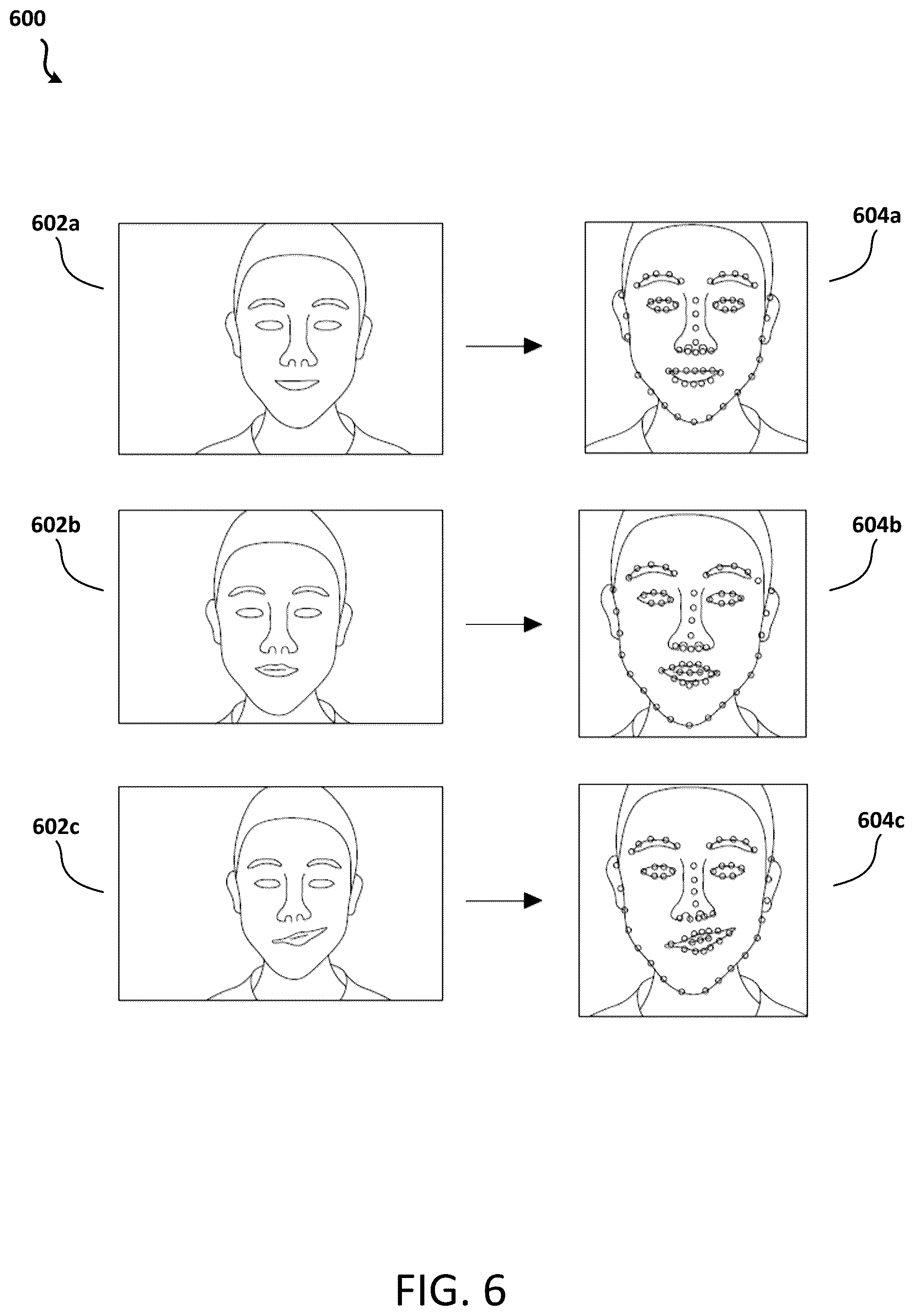 Patent US12112573 Figure 6 – Asymmetric facial expression recognition