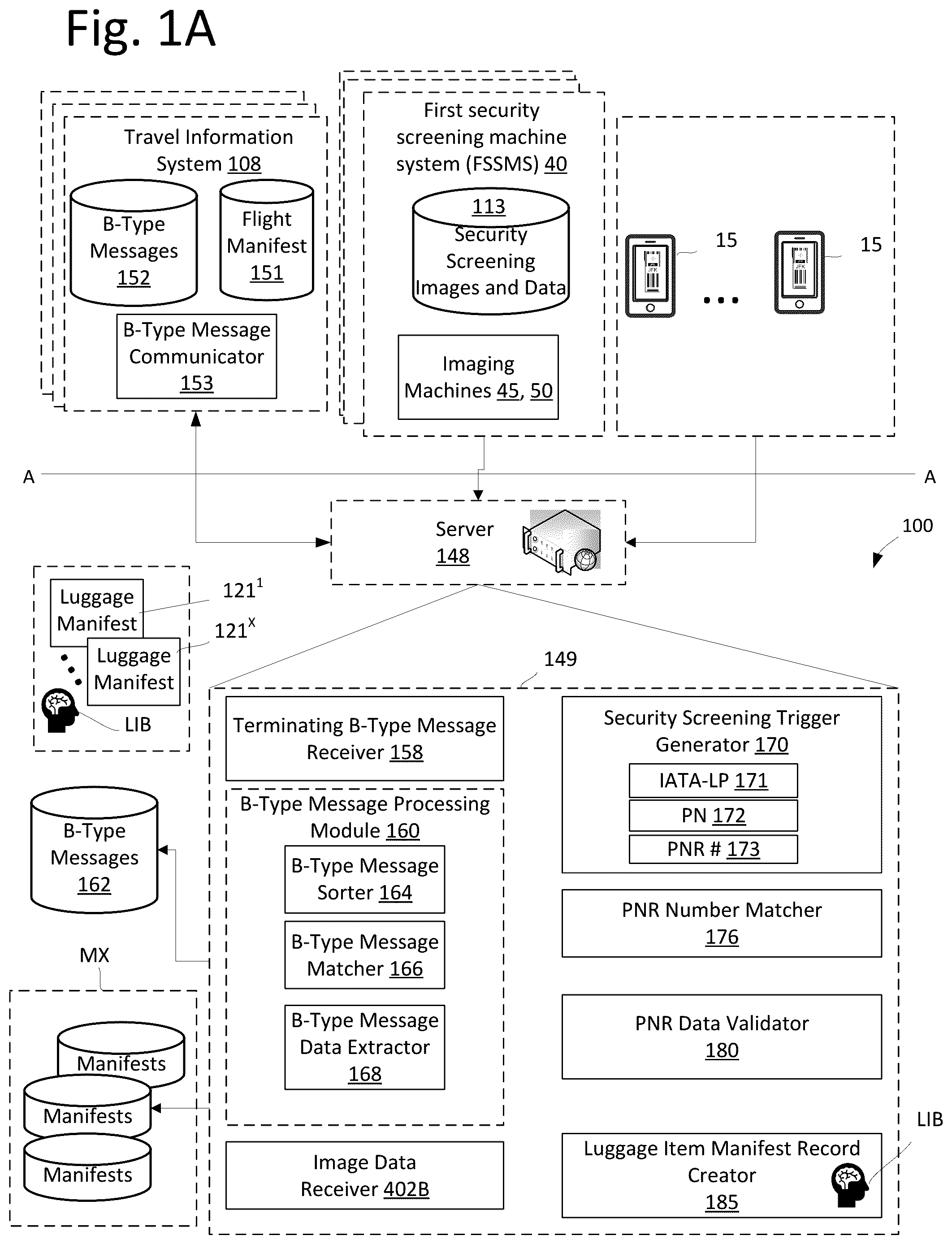 Patent US12112577 — Optical character recognition of bag tag — Figure 1