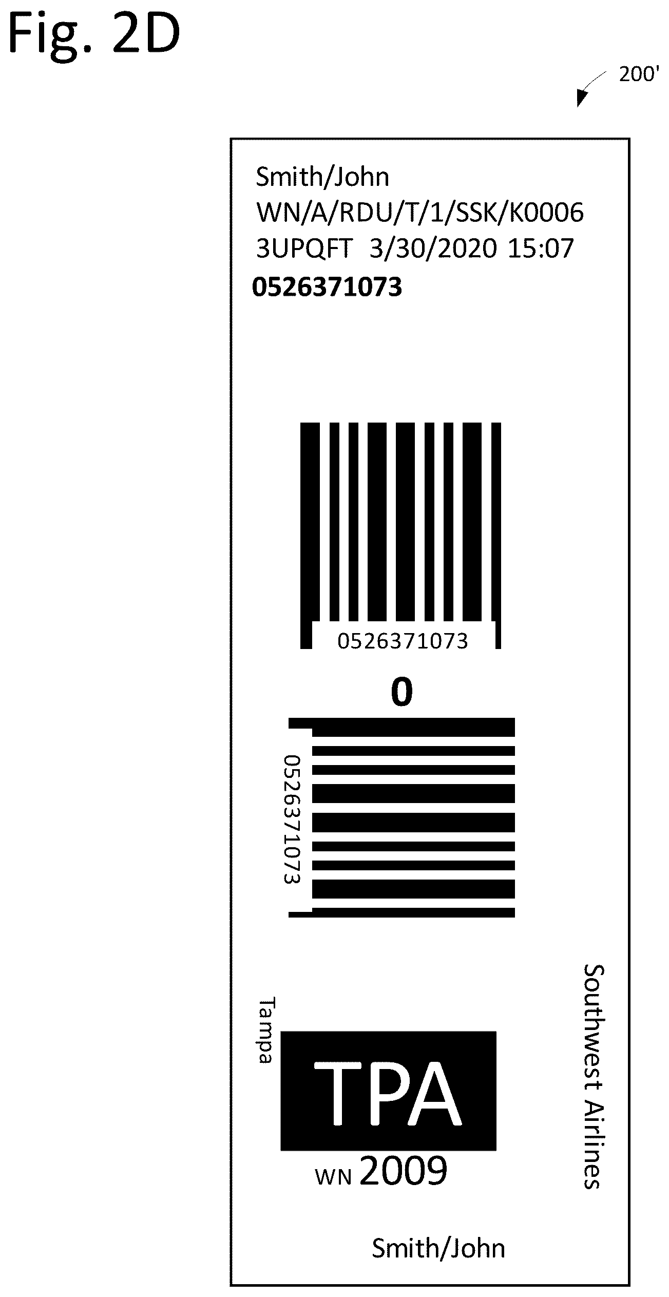 Patent US12112578 Figure 6 – System and method for creating luggage manifest using a b-type message and a passenger name record number