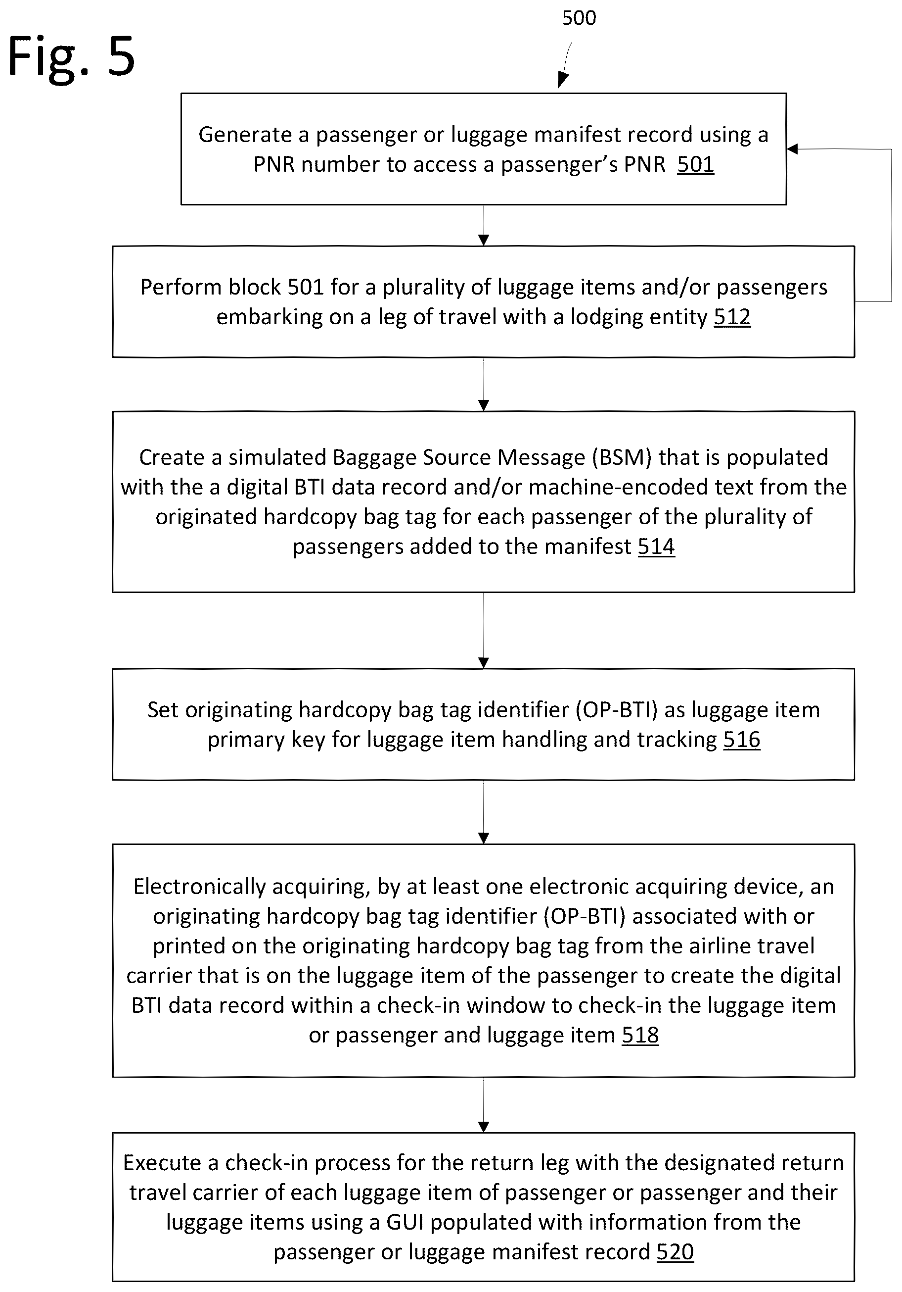 Patent US12112578 Figure 15 – System and method for creating luggage manifest using a b-type message and a passenger name record number