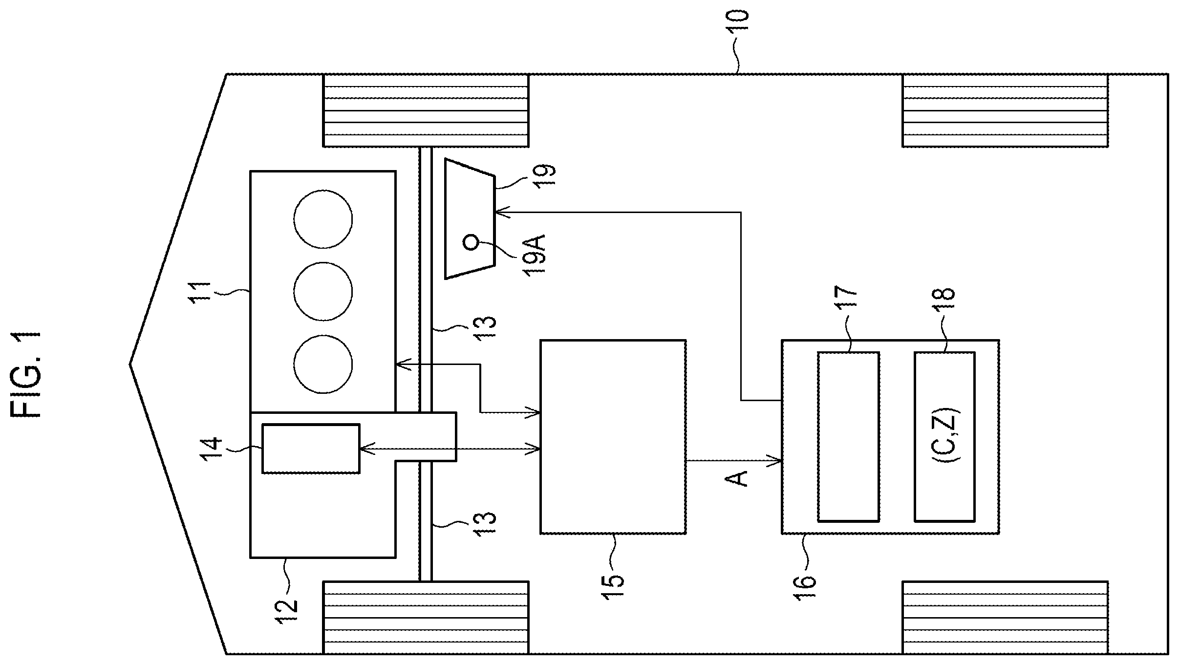Patent US12112580 Figure 1 – Life predicting device for vehicle component