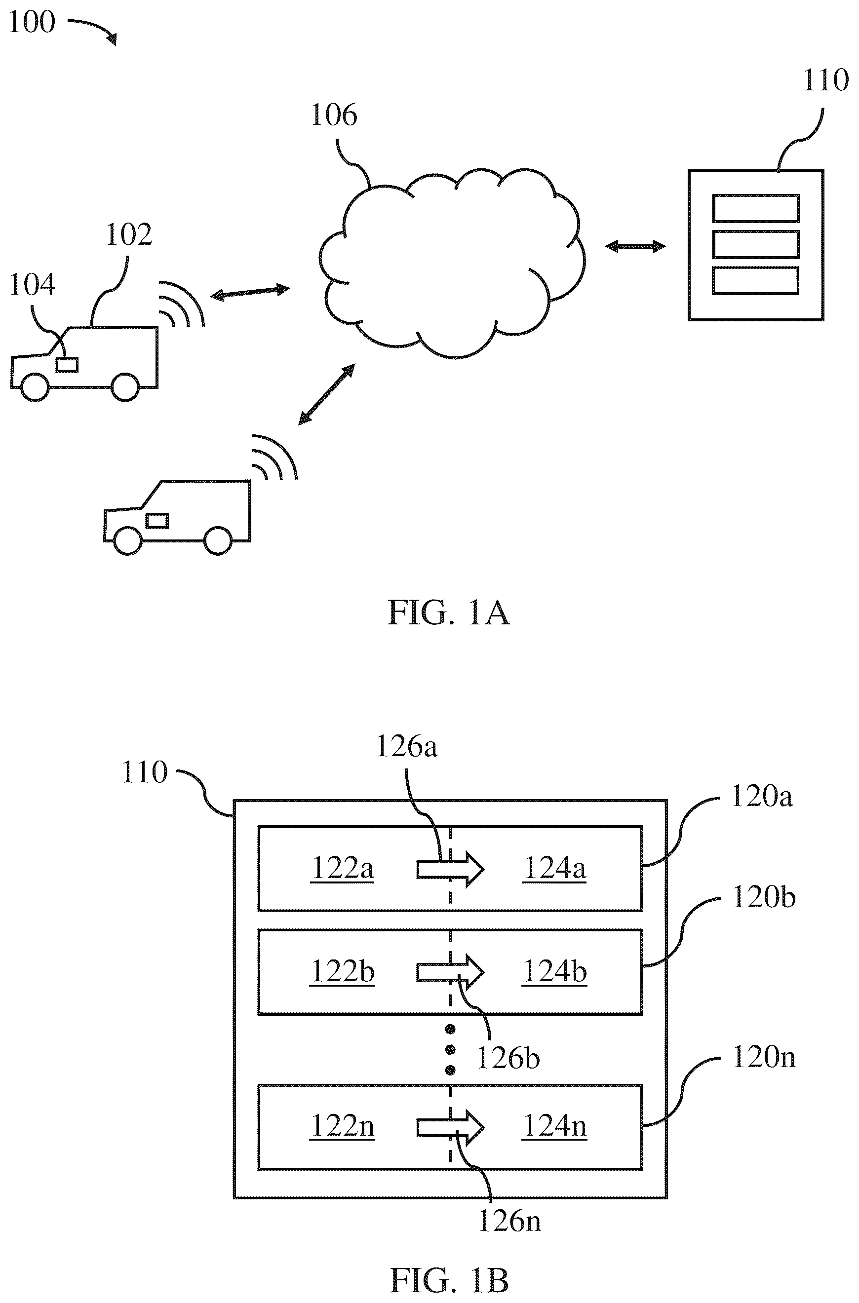 Patent US12112586 Figure 1 – Collection and distribution of telematics data