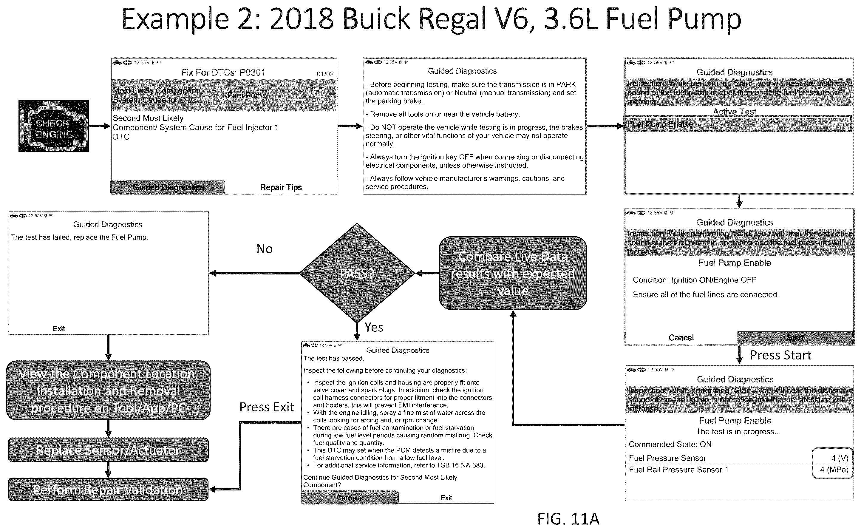 Patent US12112587 Figure 11 – System and method for guided vehicle diagnostics