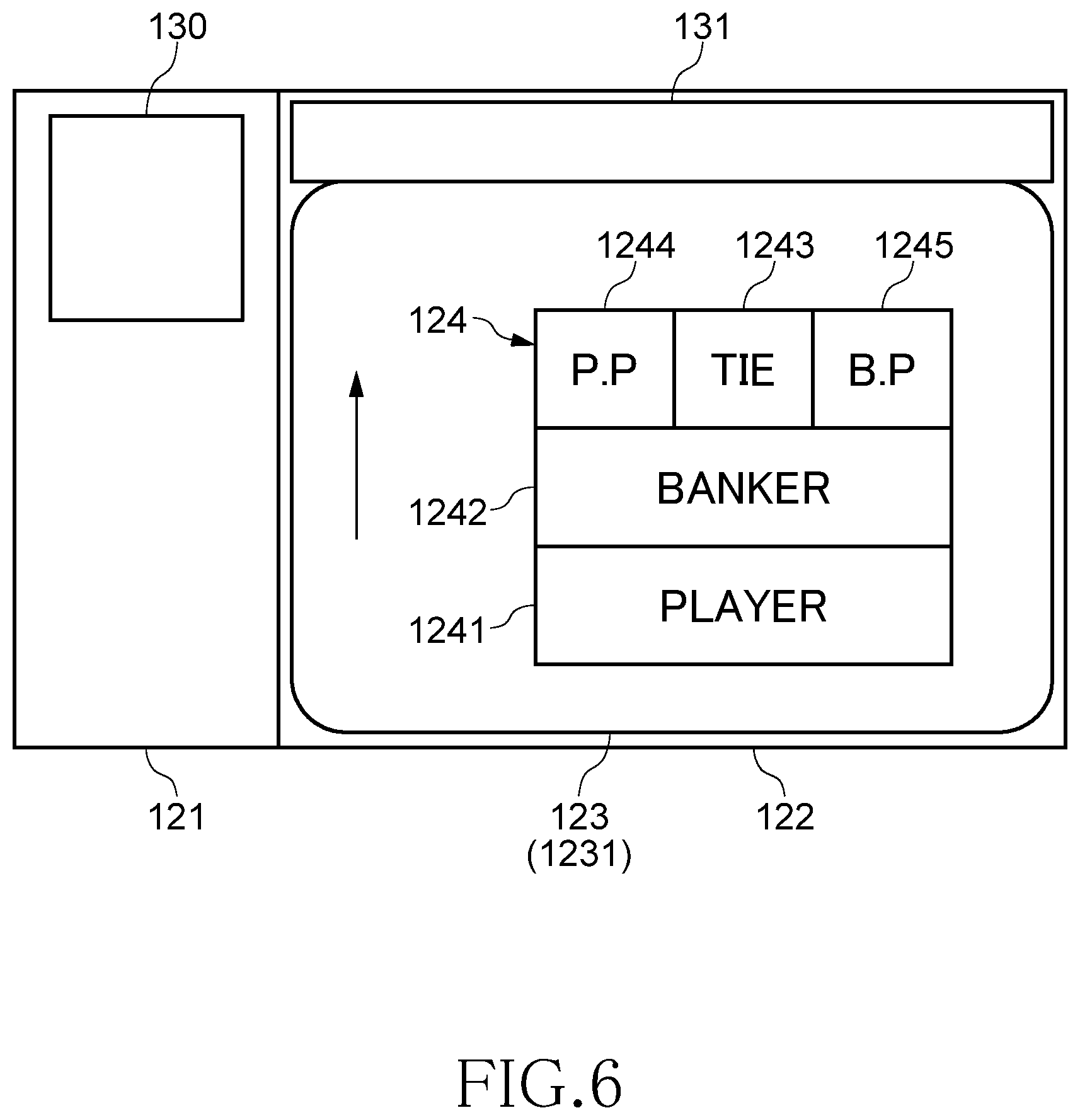 Patent US12112599 Figure 6 – Game system