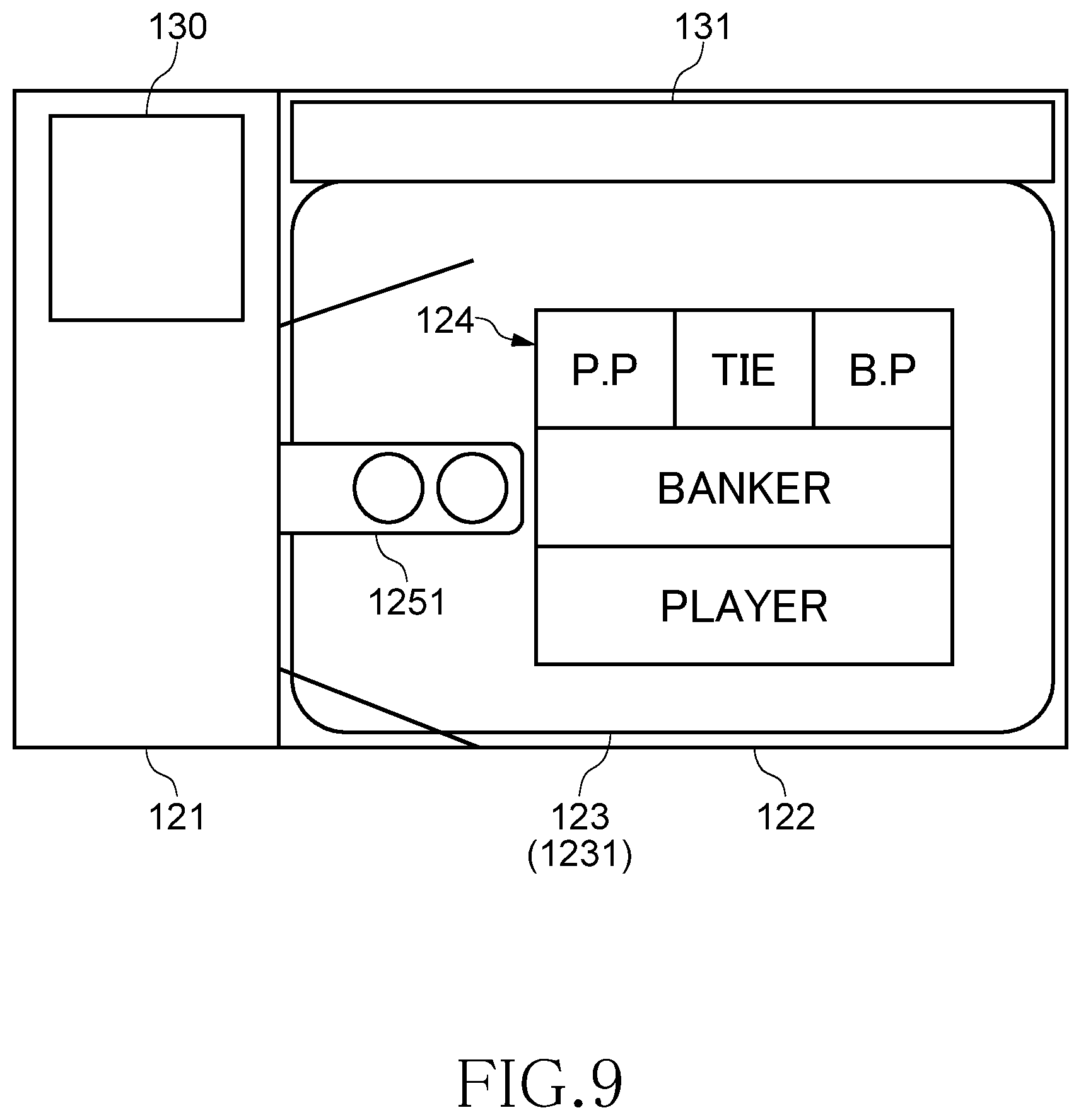 Patent US12112599 Figure 9 – Game system