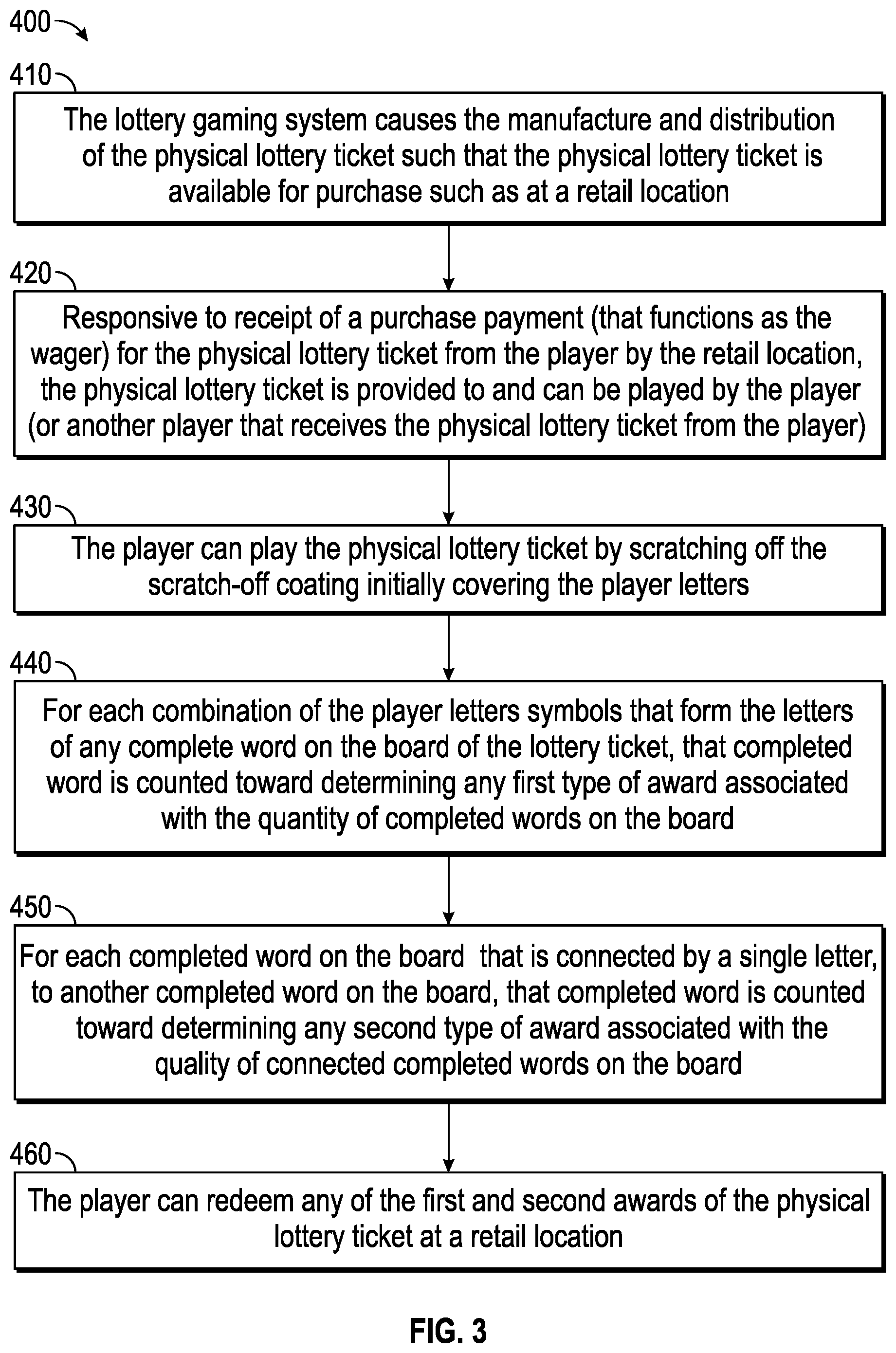 Patent US12112602 Figure 3 – Lottery ticket having connected symbol set feature