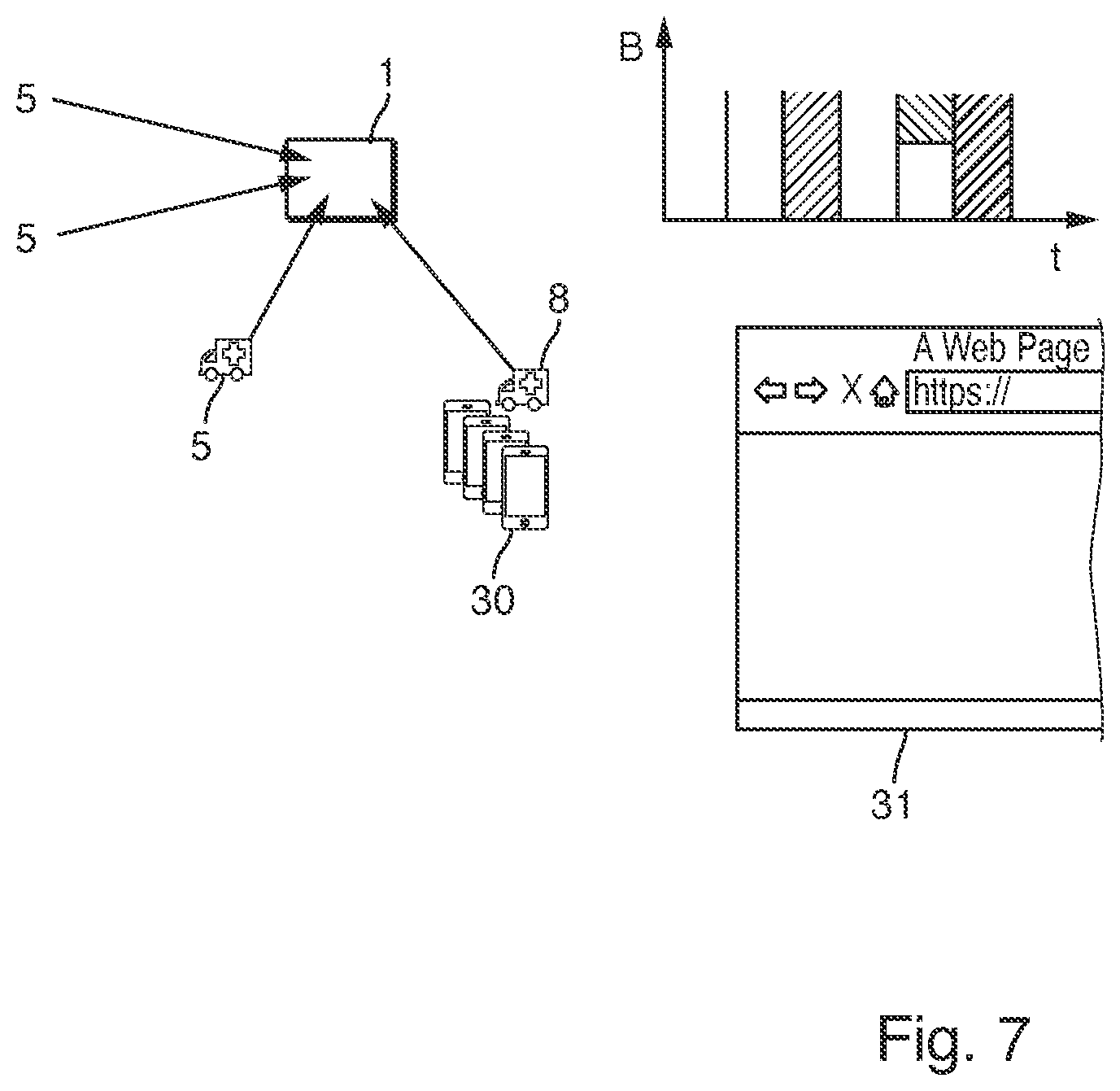 Patent US12112631 Figure 8 – Method and parking guidance system for assigning a parking space for a vehicle and for navigating the vehicle to the parking space