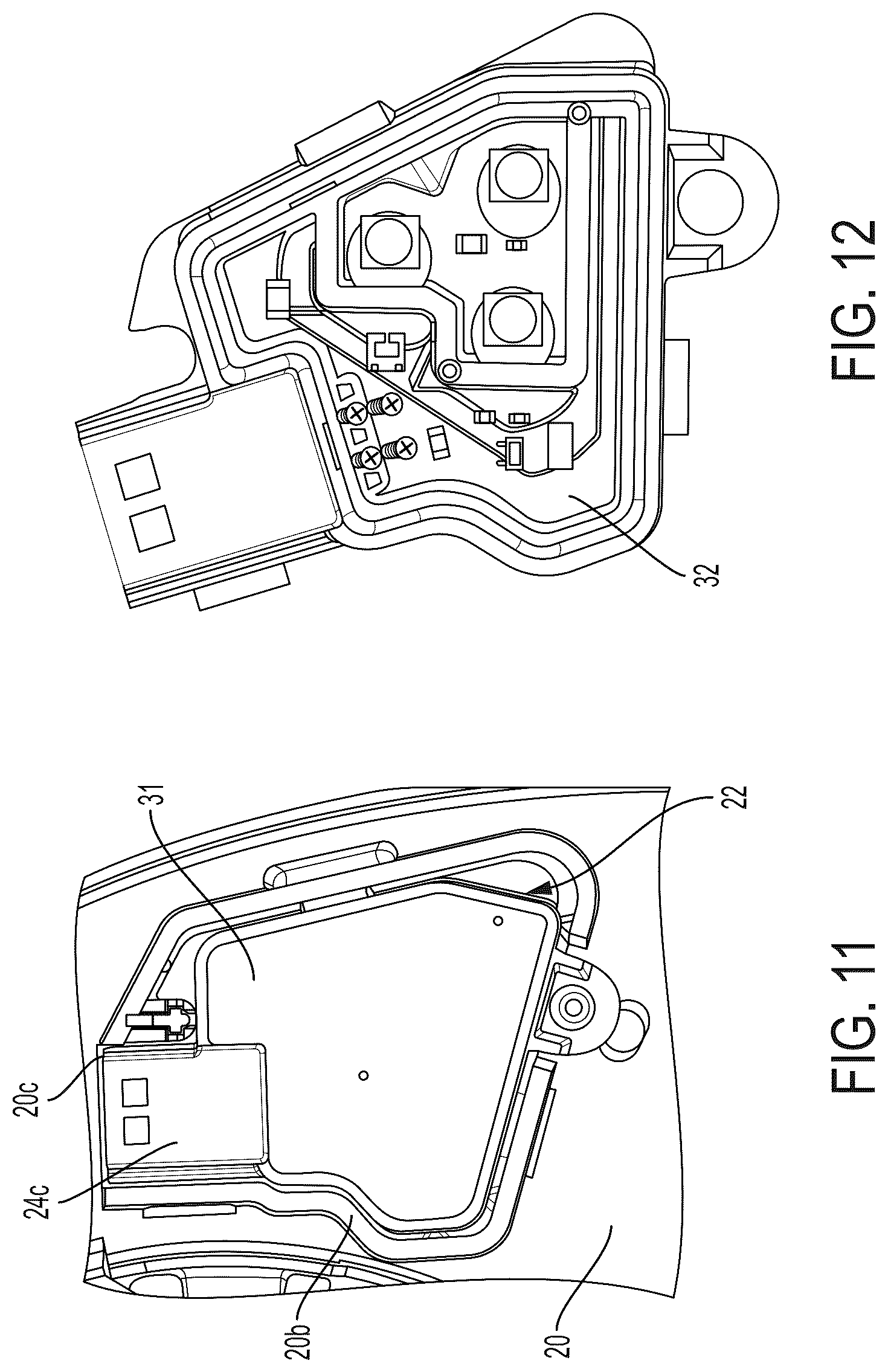 Patent US12112637 Figure 10 – Exterior mirror assembly with blind zone indication module