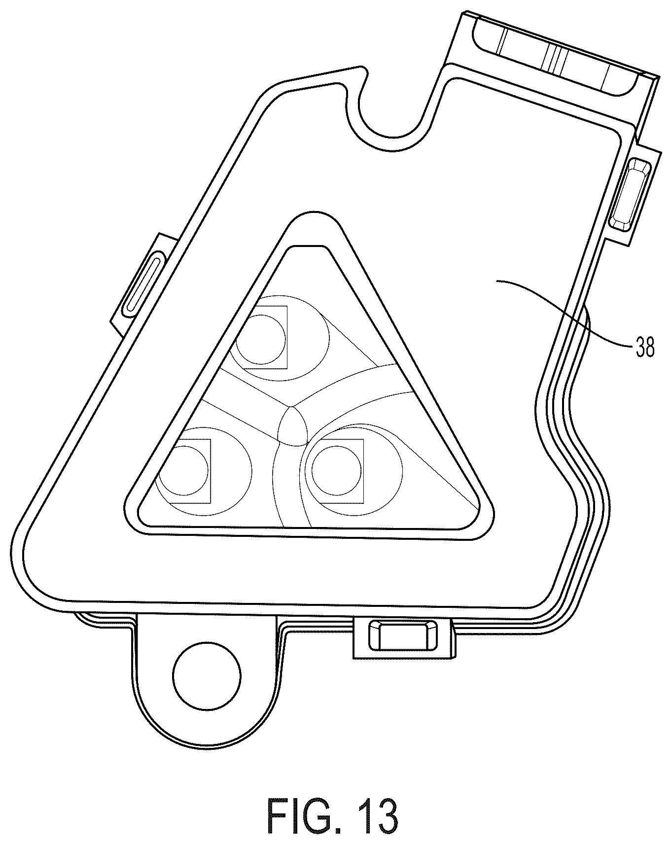 Patent US12112637 Figure 11 – Exterior mirror assembly with blind zone indication module