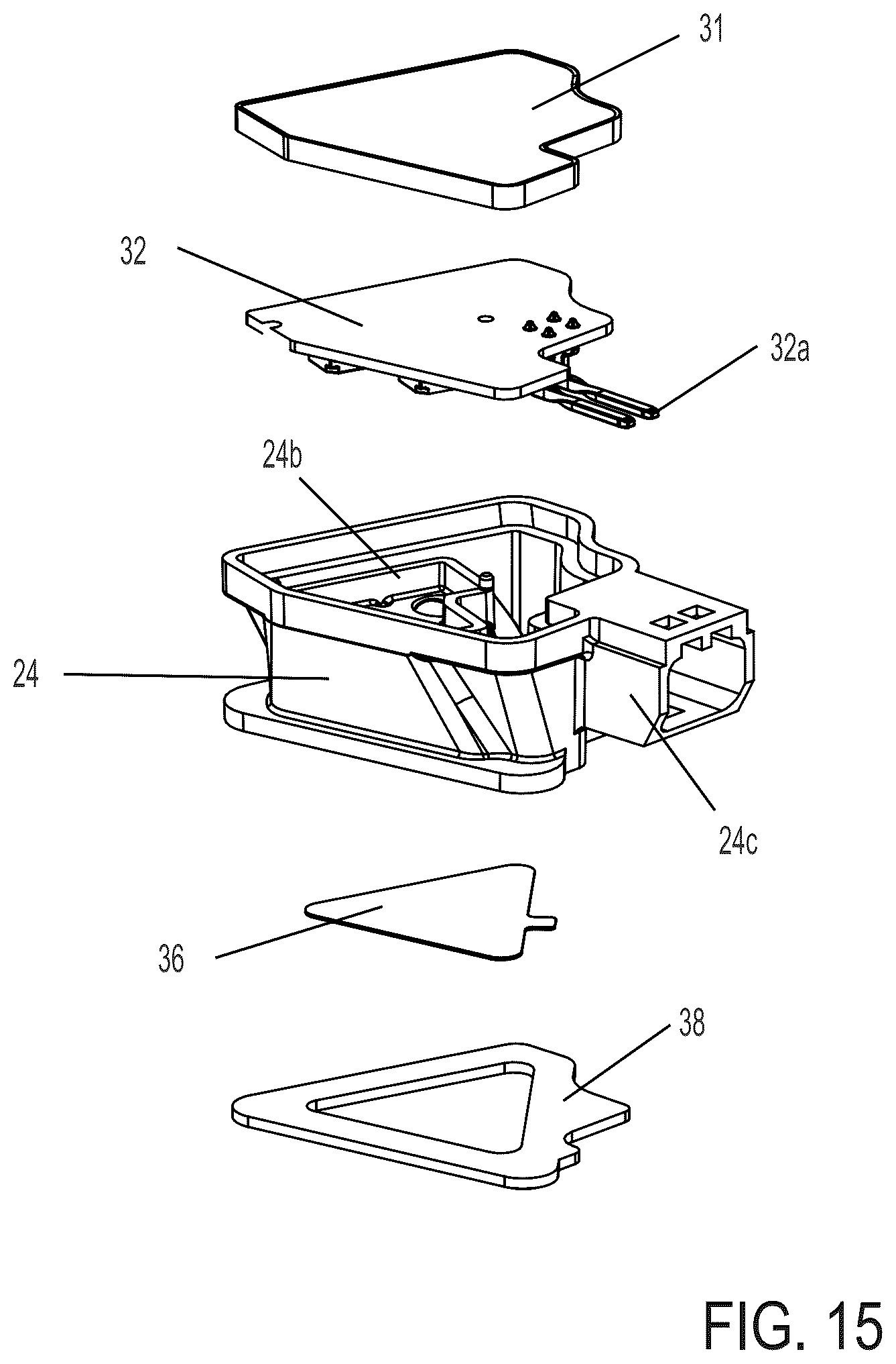 Patent US12112637 Figure 13 – Exterior mirror assembly with blind zone indication module