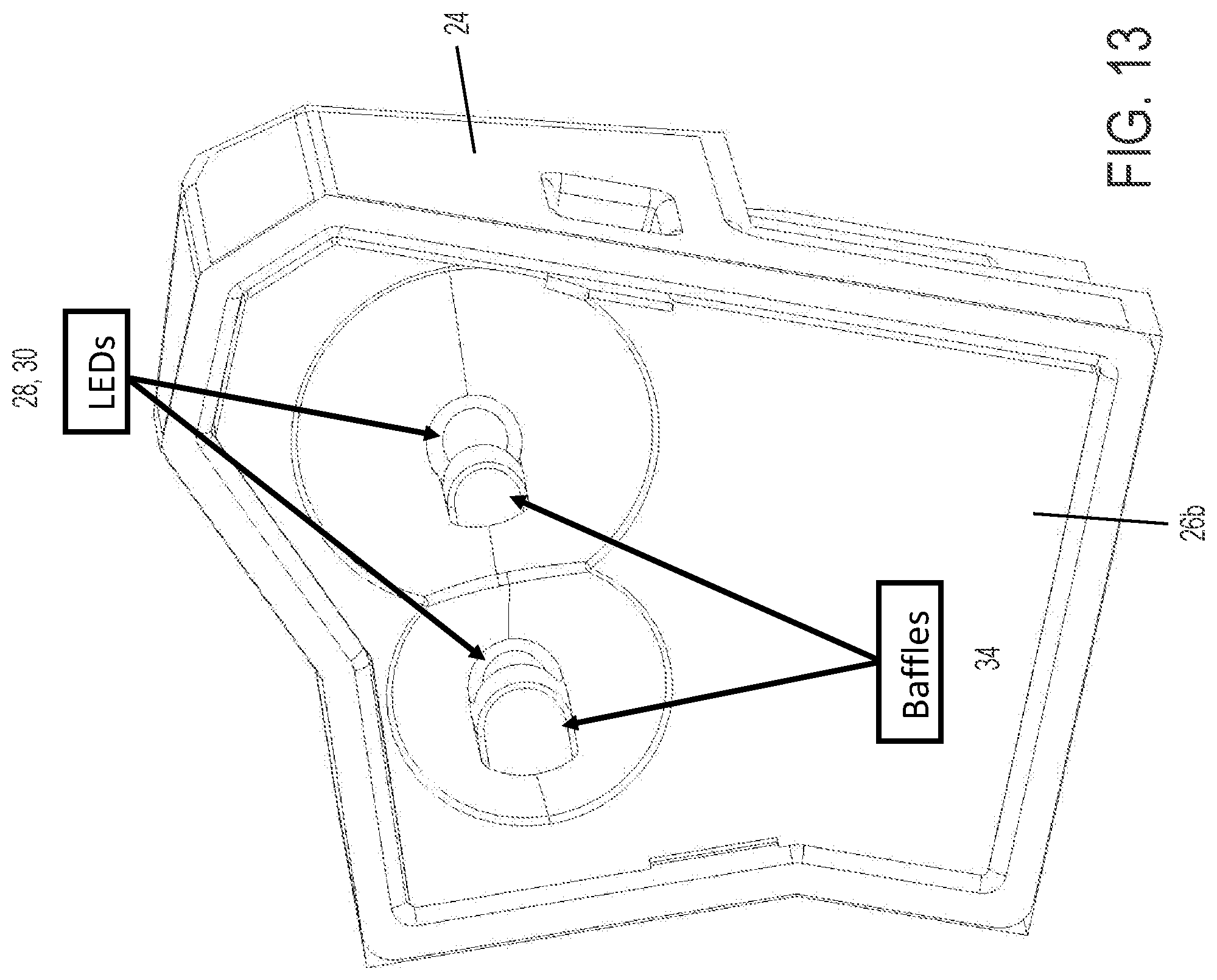 Patent US12112638 Figure 9 – Vehicular exterior rearview mirror assembly with blind zone indicator