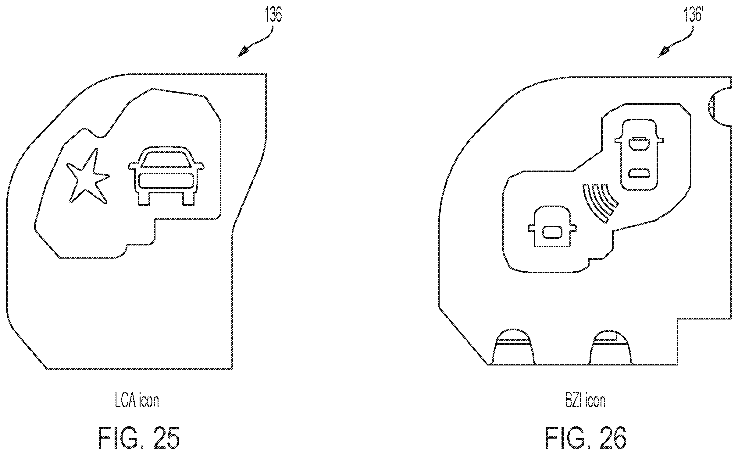 Patent US12112638 Figure 18 – Vehicular exterior rearview mirror assembly with blind zone indicator
