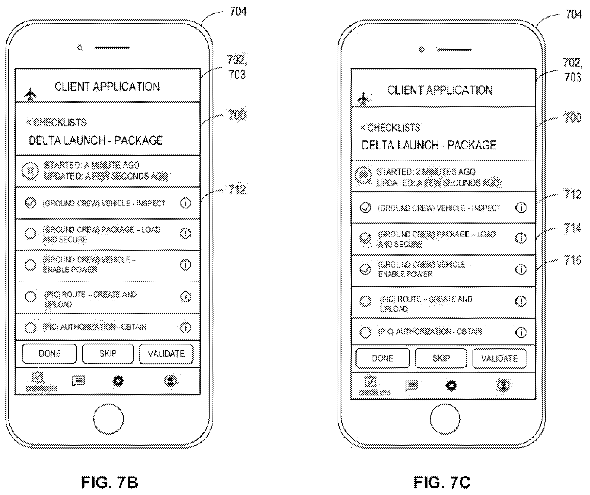 Patent US12112642 Figure 8 – Systems, methods, and apparatus for collaborative aircraft checklists