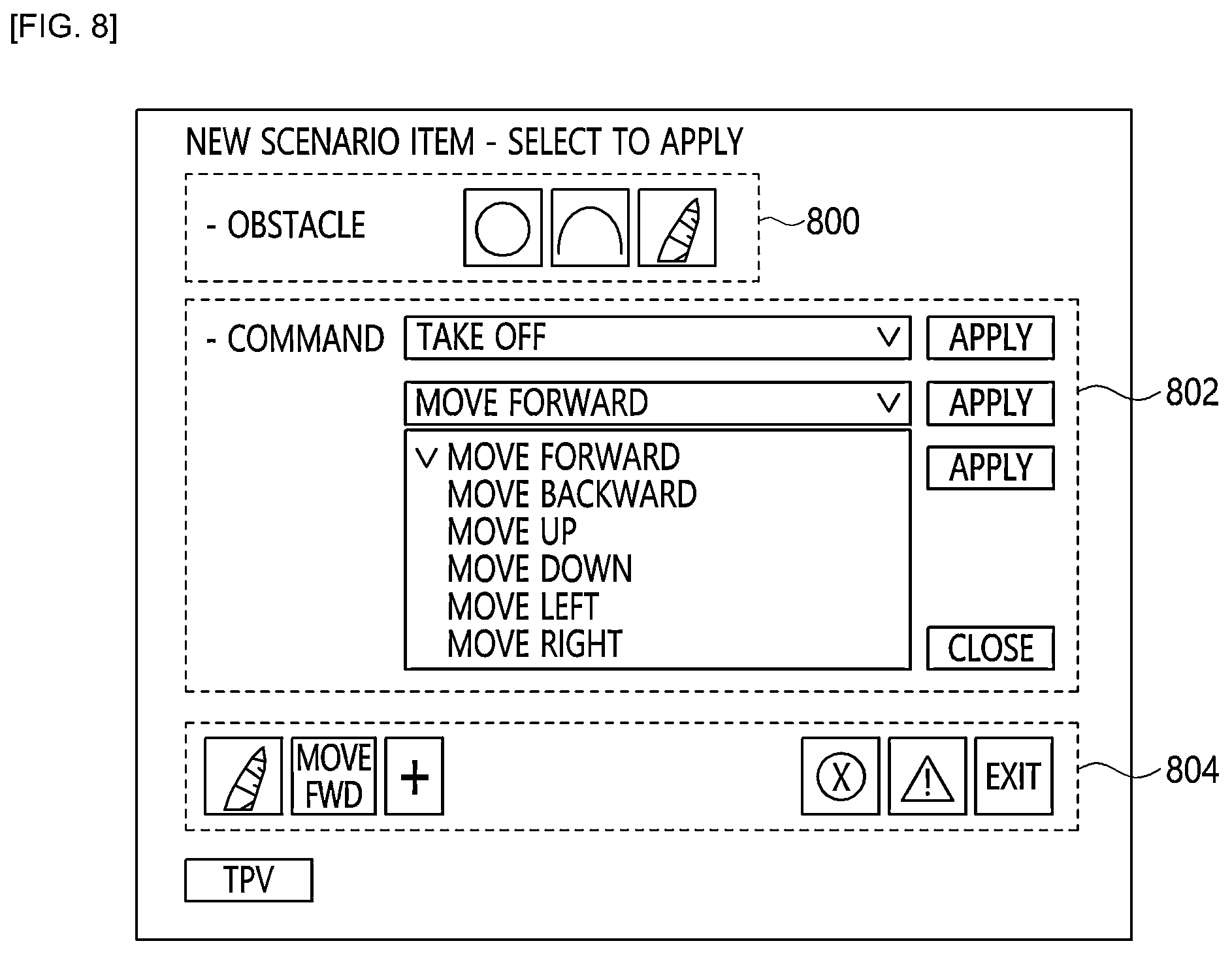 Patent US12112654 Figure 8 – Remote training method and apparatus for drone flight in mixed reality