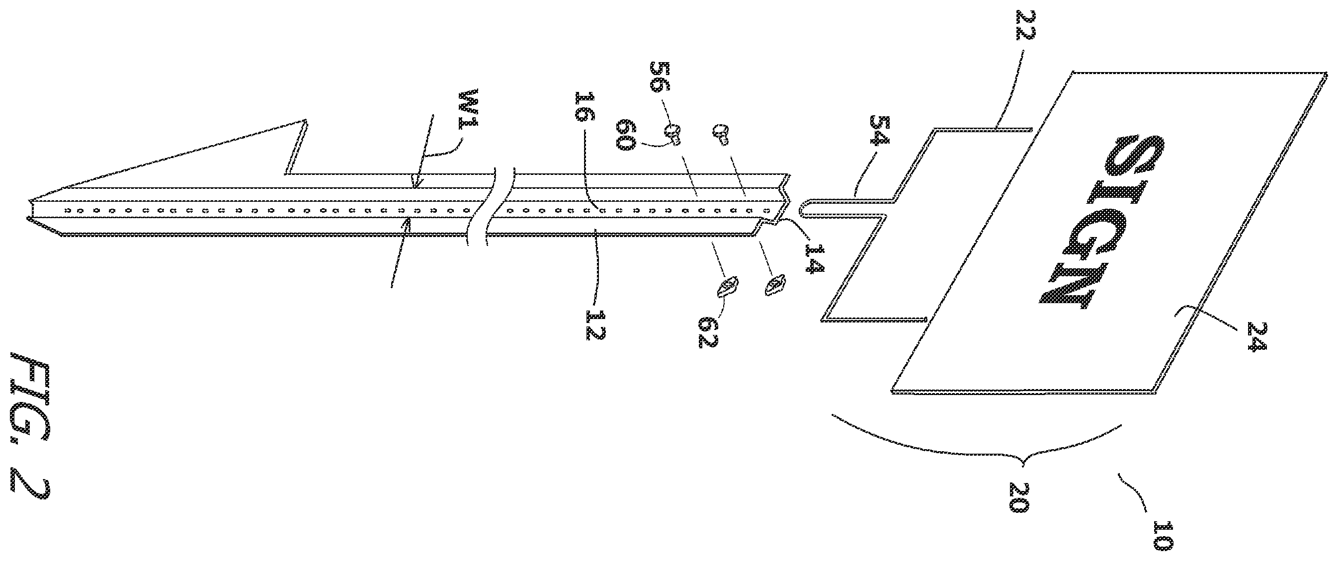 Patent US12112660 Figure 2 – Signage system for attaching a low cost sign to a ground post