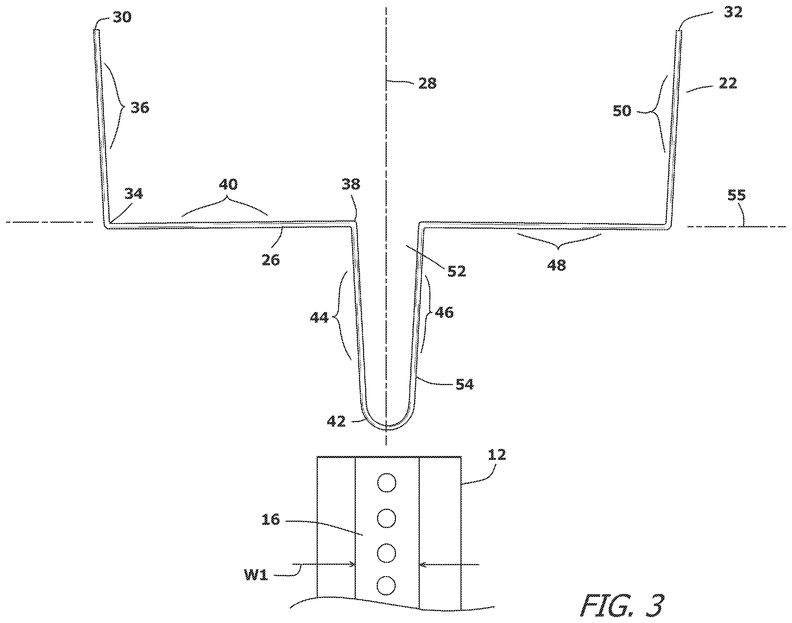 Patent US12112660 Figure 3 – Signage system for attaching a low cost sign to a ground post
