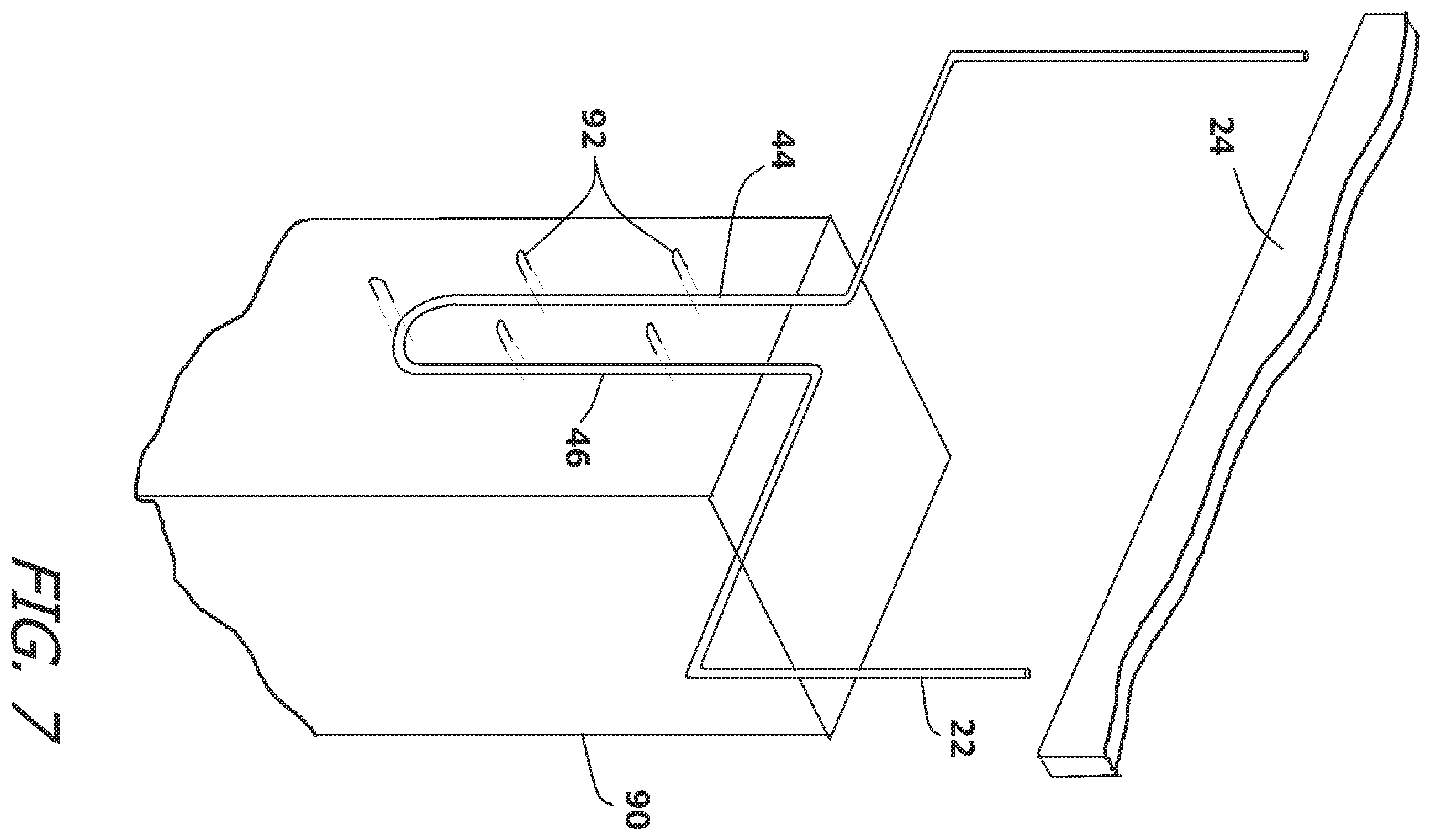 Patent US12112660 Figure 7 – Signage system for attaching a low cost sign to a ground post