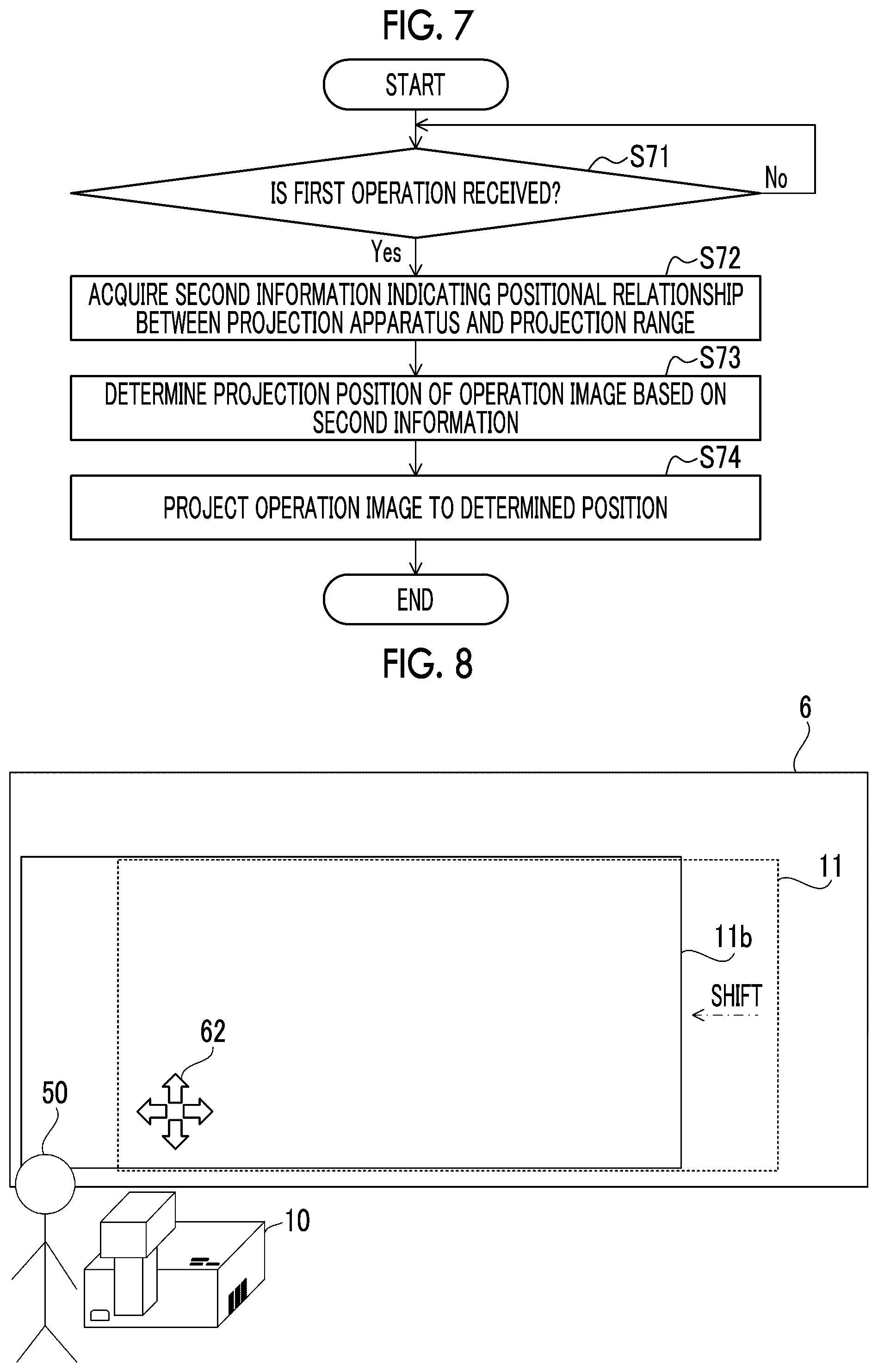Patent US12112664 Figure 6 – Control device, control method, control program, and projection system