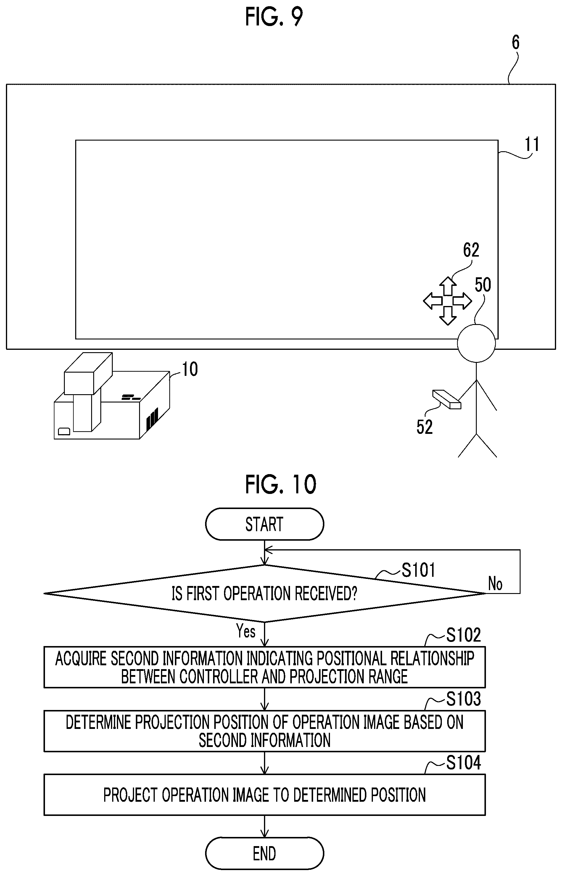 Patent US12112664 Figure 7 – Control device, control method, control program, and projection system