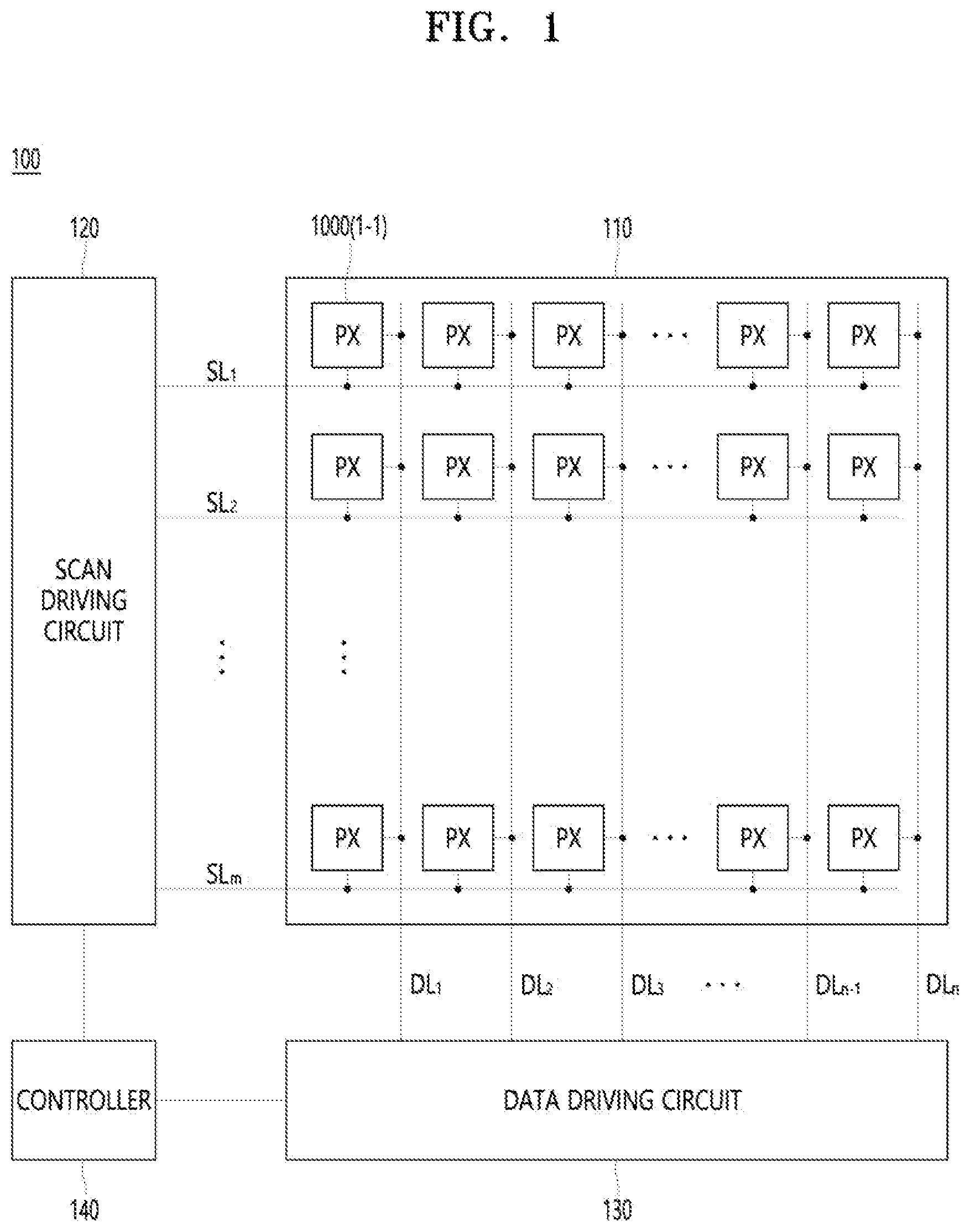 Patent US12112667 Figure 1 – Pixel and display apparatus capable of controlling test function preliminary class