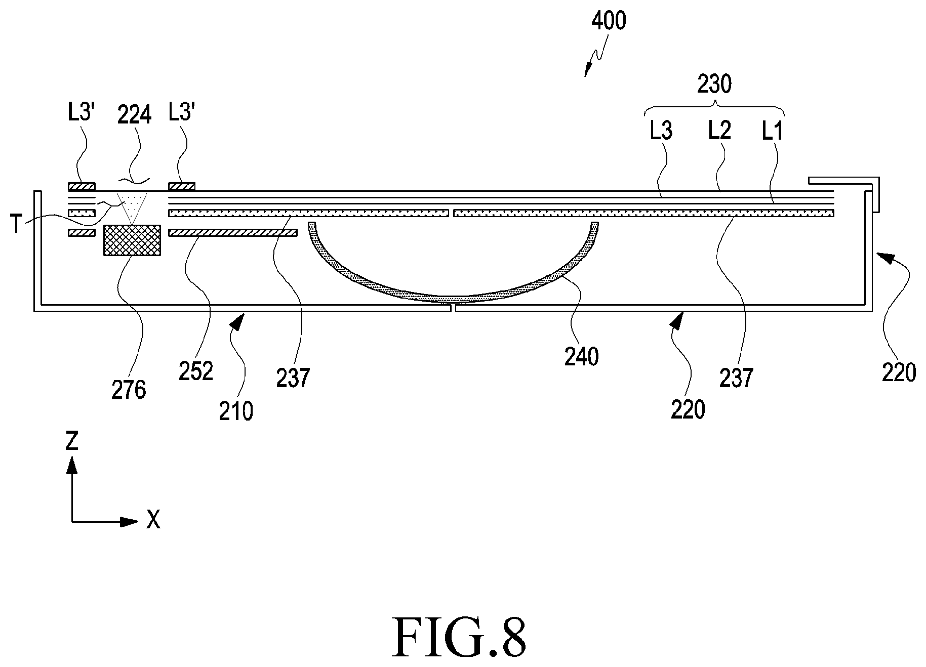 Patent US12112670 Figure 8 – Electronic device comprising flexible display, and method for controlling same