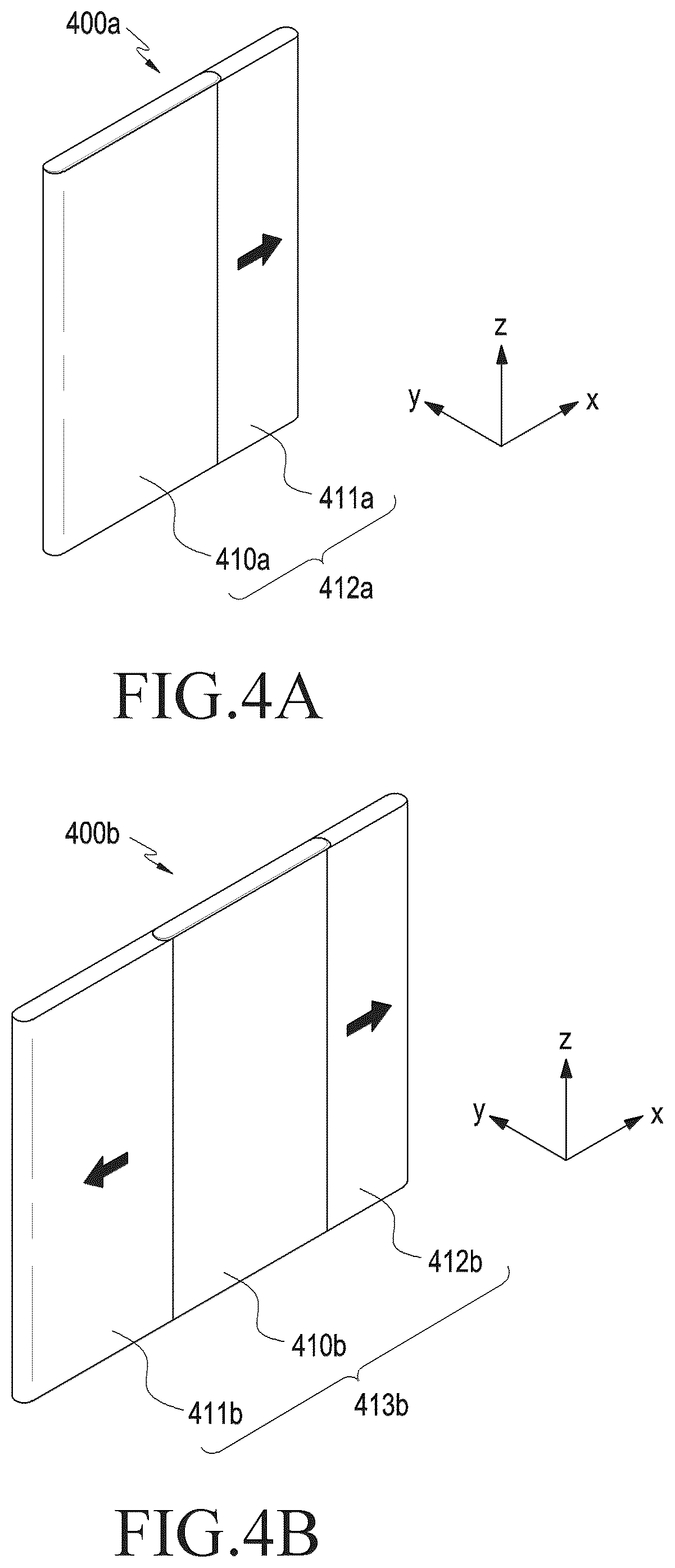 Patent US12112674 Figure 5 – Electronic device including extendable display for expanding and reducing display area that is visible from front side of housing and control method therefor