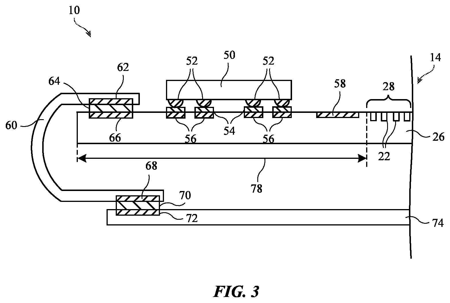 Patent US12112681 Figure 3 – Electronic devices with displays and interposer structures