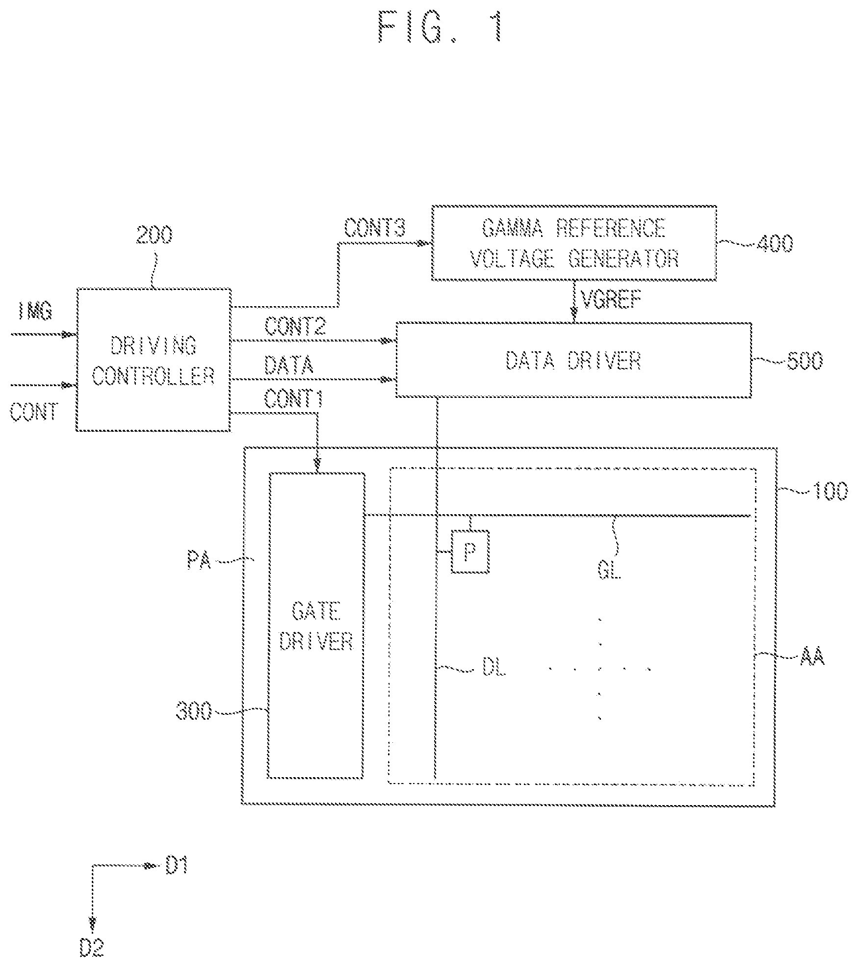 Patent US12112682 Figure 1 – Display apparatus and method of driving display panel using the same