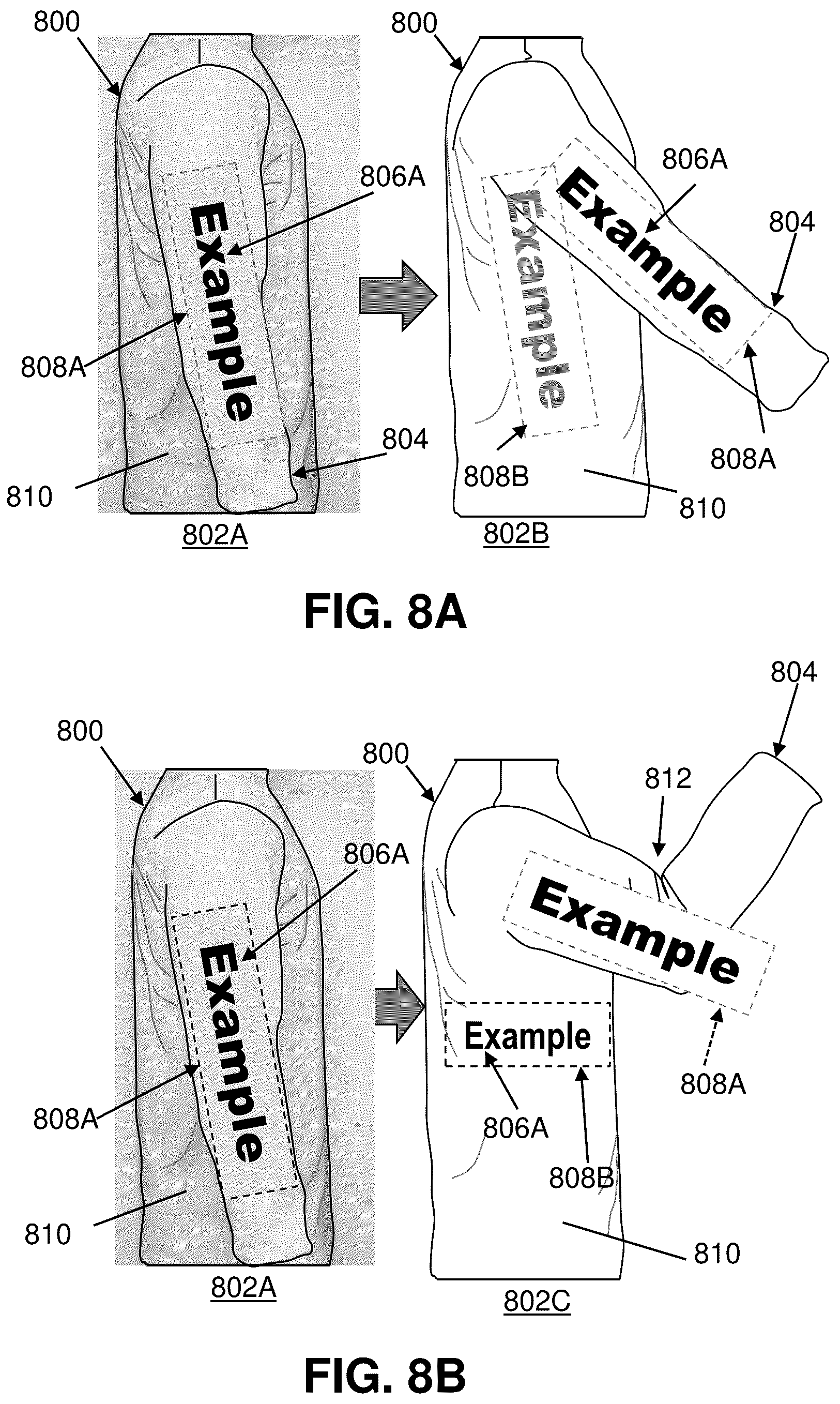 Patent US12112687 Figure 8 – Dynamic display for image-enabled clothing