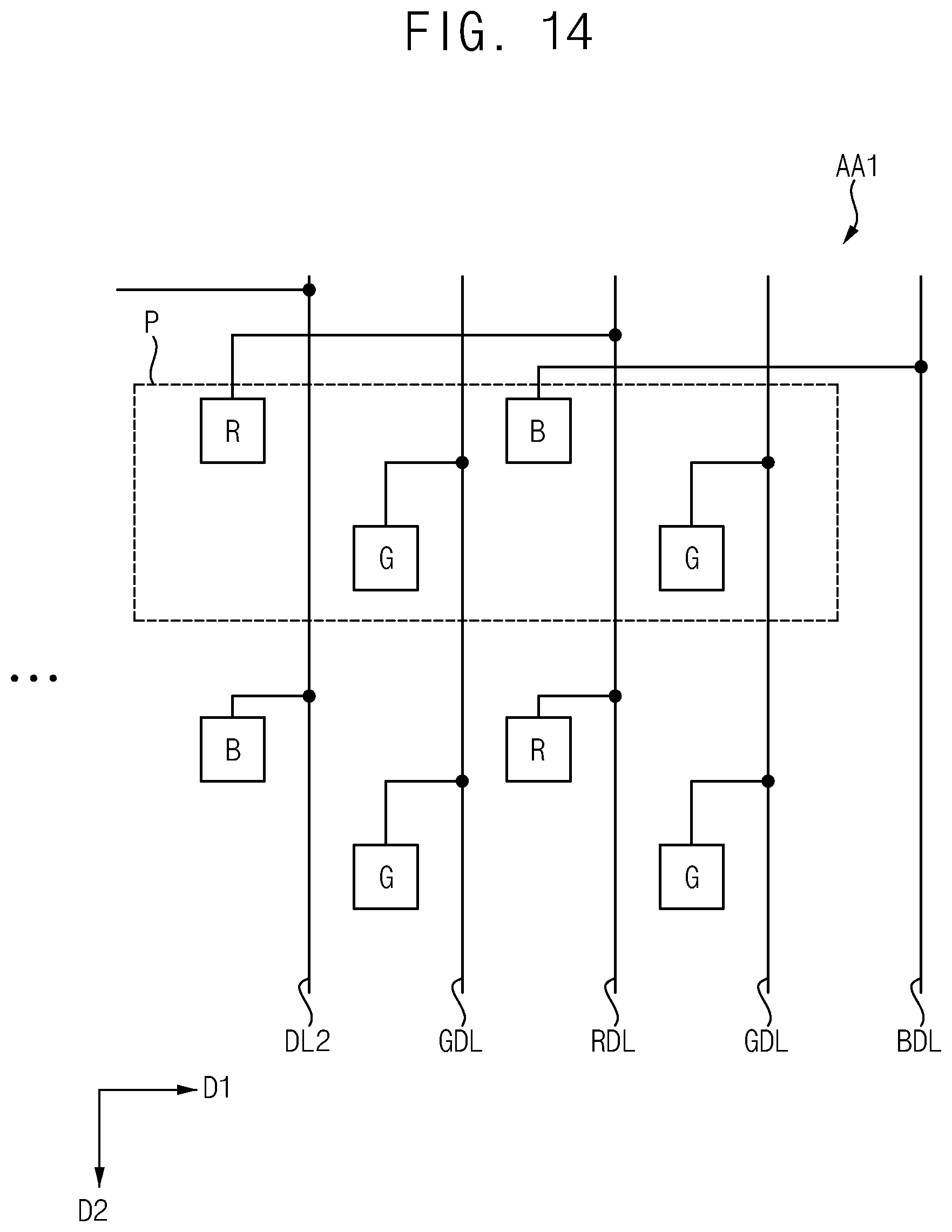 Patent US12112690 Figure 14 – Data driver connected to data lines through fan out lines disposed in display area, display device including data driver, and electronic device including data driver