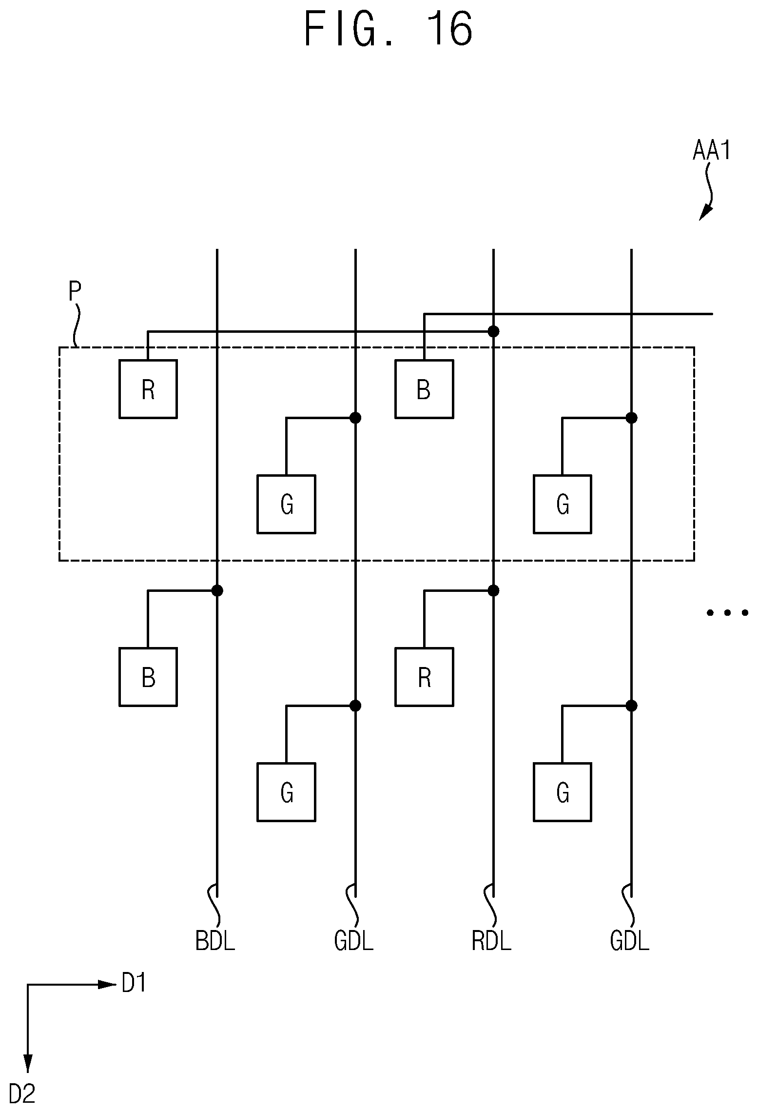 Patent US12112690 Figure 16 – Data driver connected to data lines through fan out lines disposed in display area, display device including data driver, and electronic device including data driver