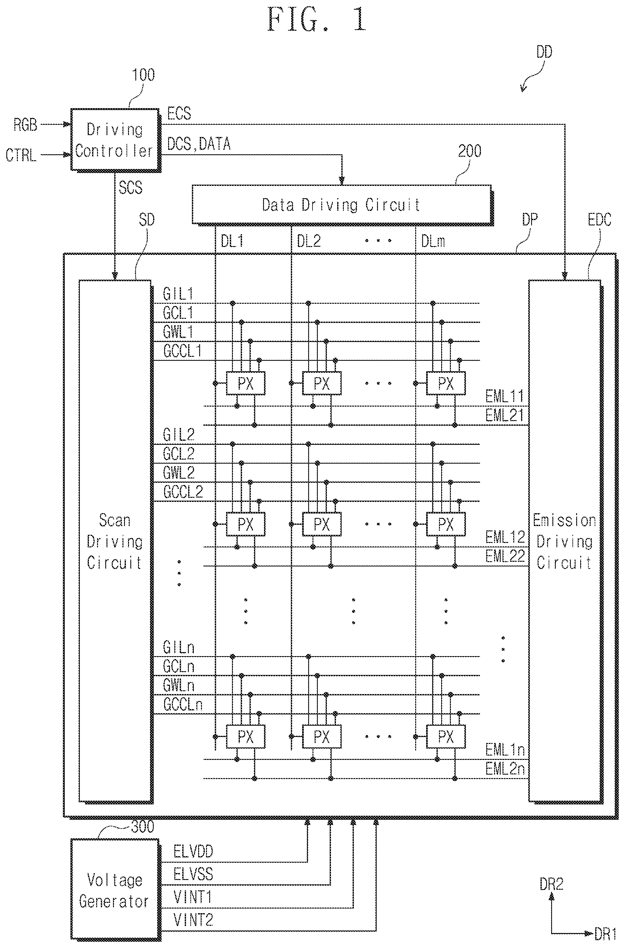 Patent US12112694 Figure 1 – Pixel and display device