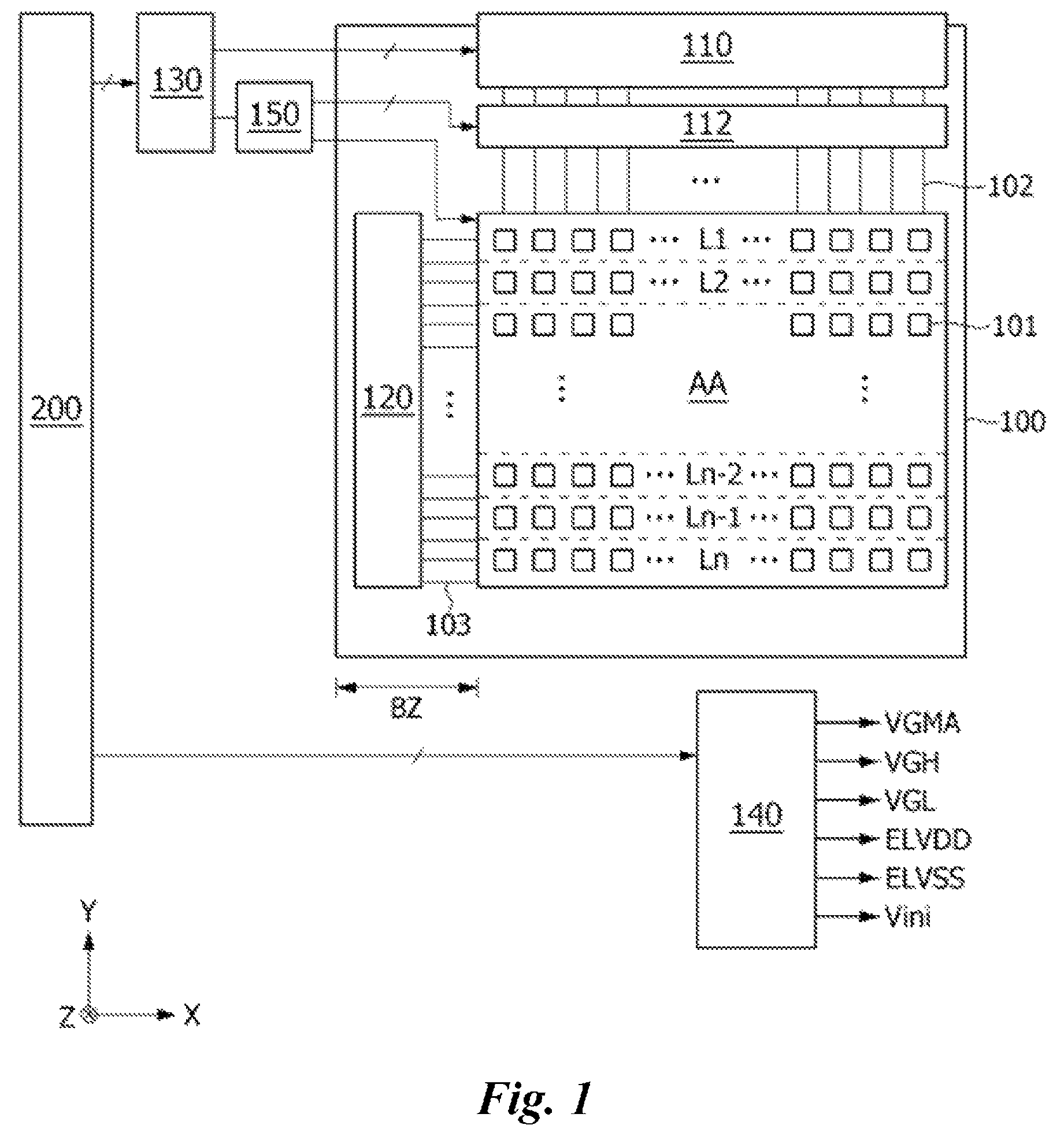 Patent US12112703 Figure 1 – Pixel circuit and display device, and mobile terminal including the display device