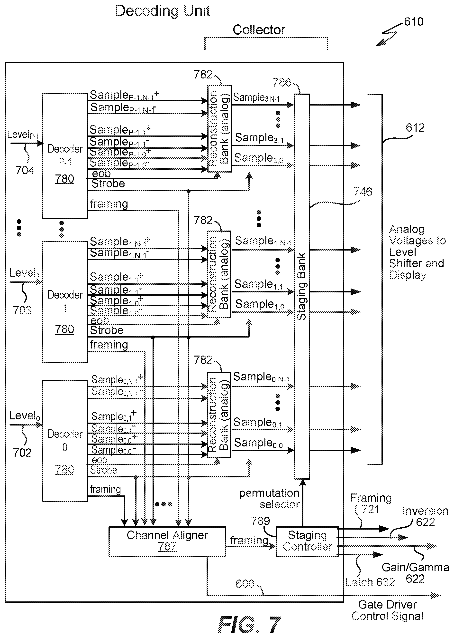 Patent US12112718 Figure 6 – Analog video transport integration with display drivers