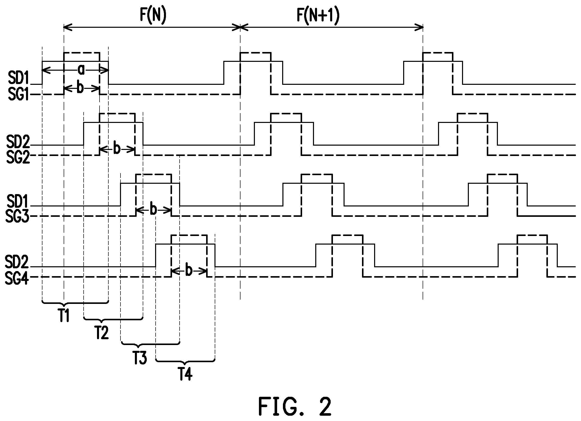 Patent US12112719 Figure 2 – Electronic device and modulating device with short frame time length