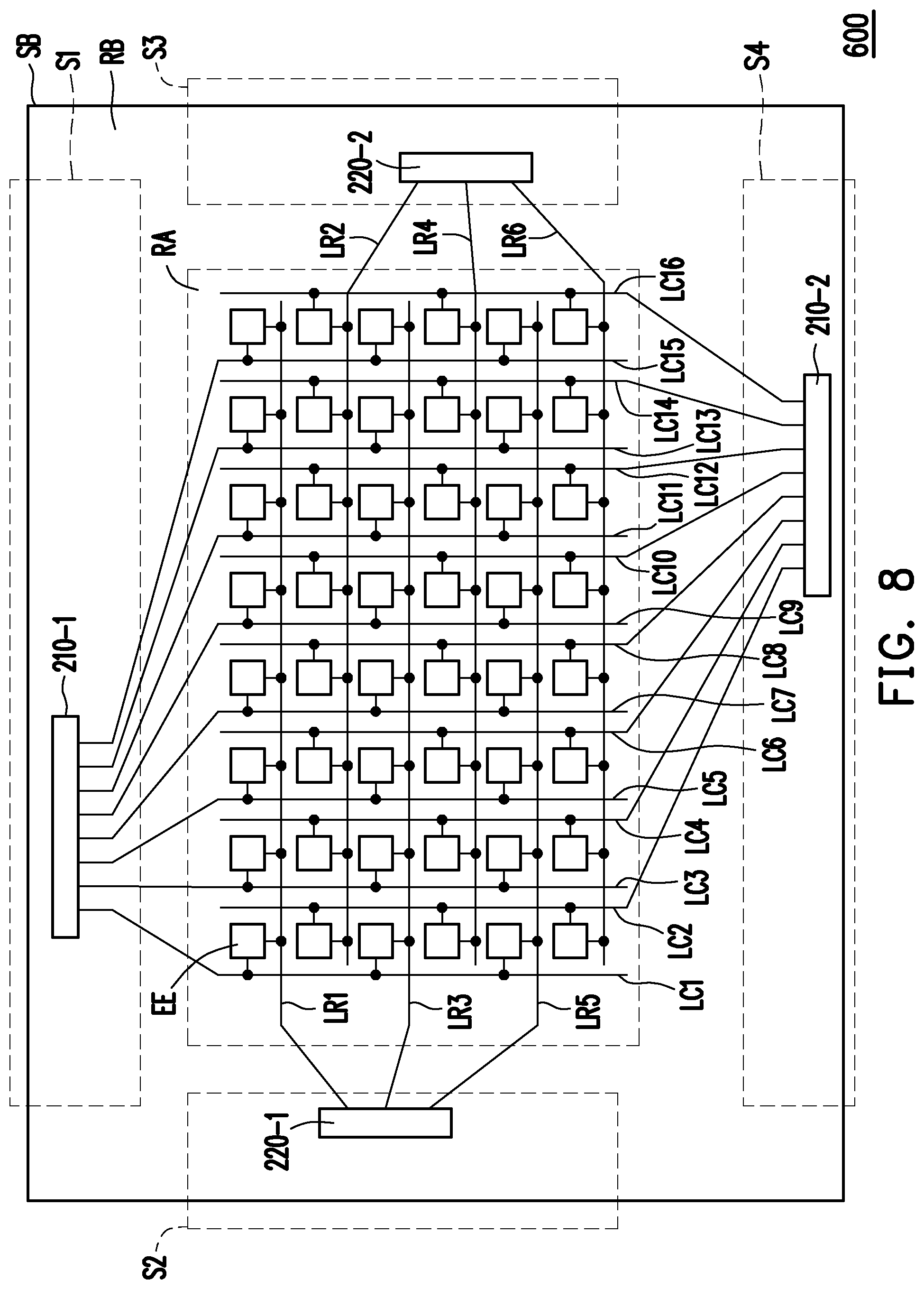Patent US12112719 Figure 8 – Electronic device and modulating device with short frame time length