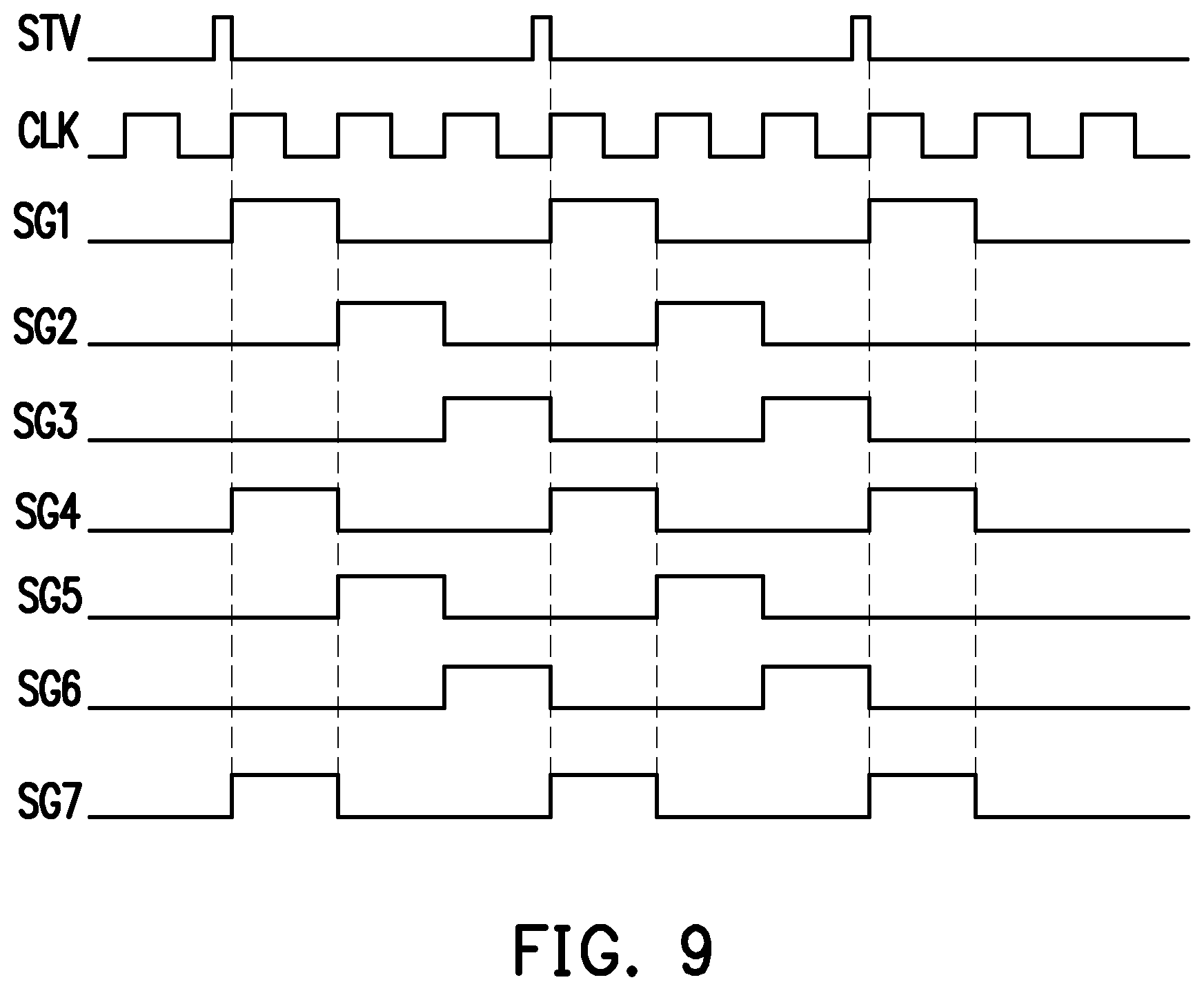 Patent US12112719 Figure 9 – Electronic device and modulating device with short frame time length