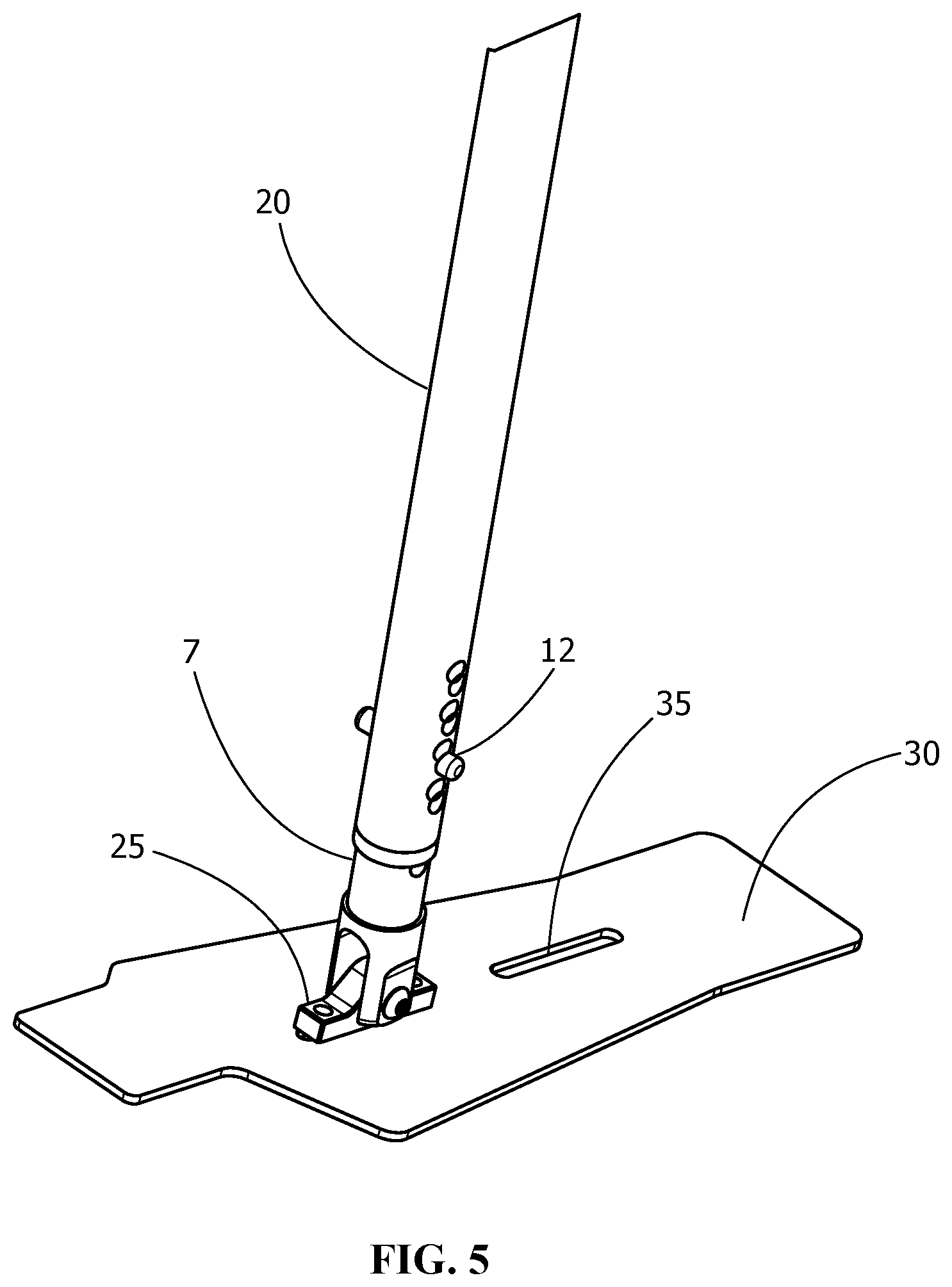 Patent US12112726 Figure 5 – Remotely actuated drum pedal device and method